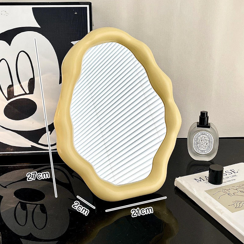 《2699》北歐 ins 波浪造型化妝鏡桌上鏡