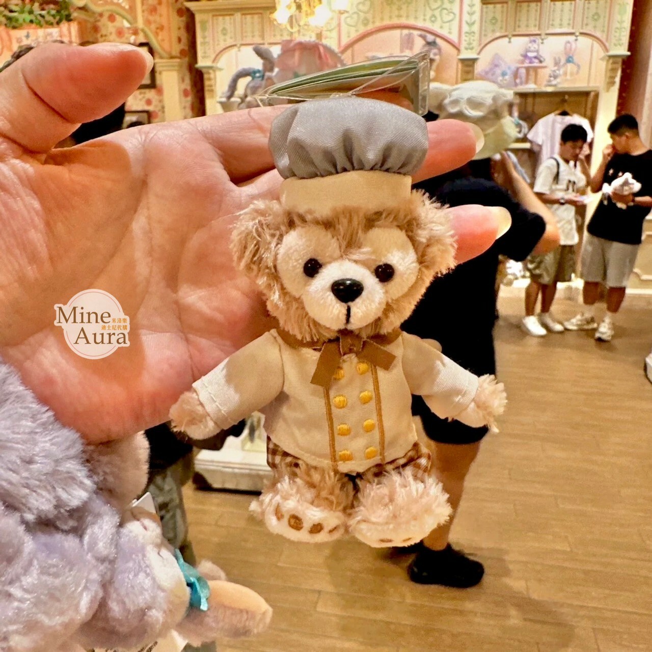 達菲 Duffy 廚師裝造型 坐姿吊飾 -上海迪士尼樂園