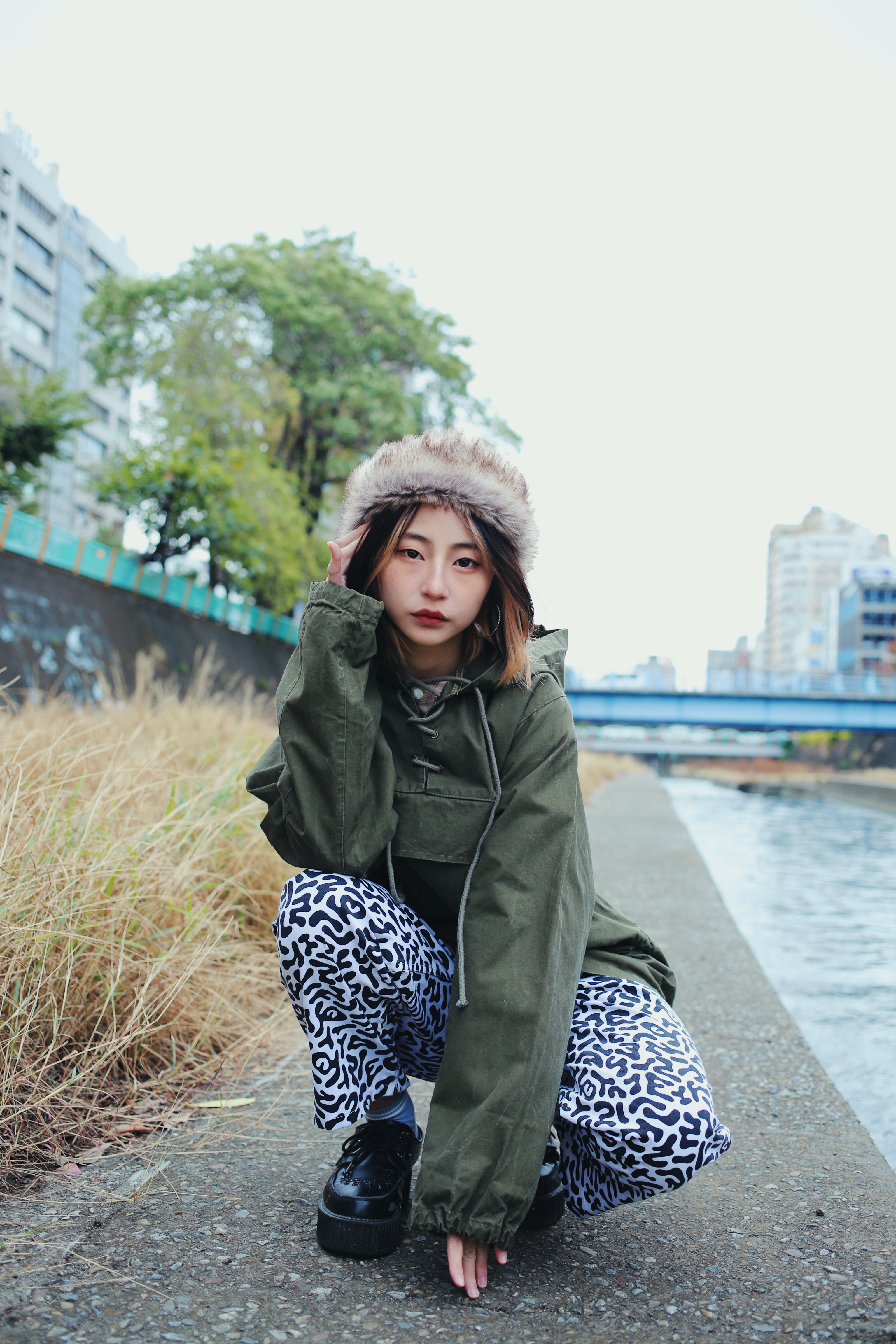 Vintage Euro military anorak / 古著歐洲軍品連帽抽繩罩衫