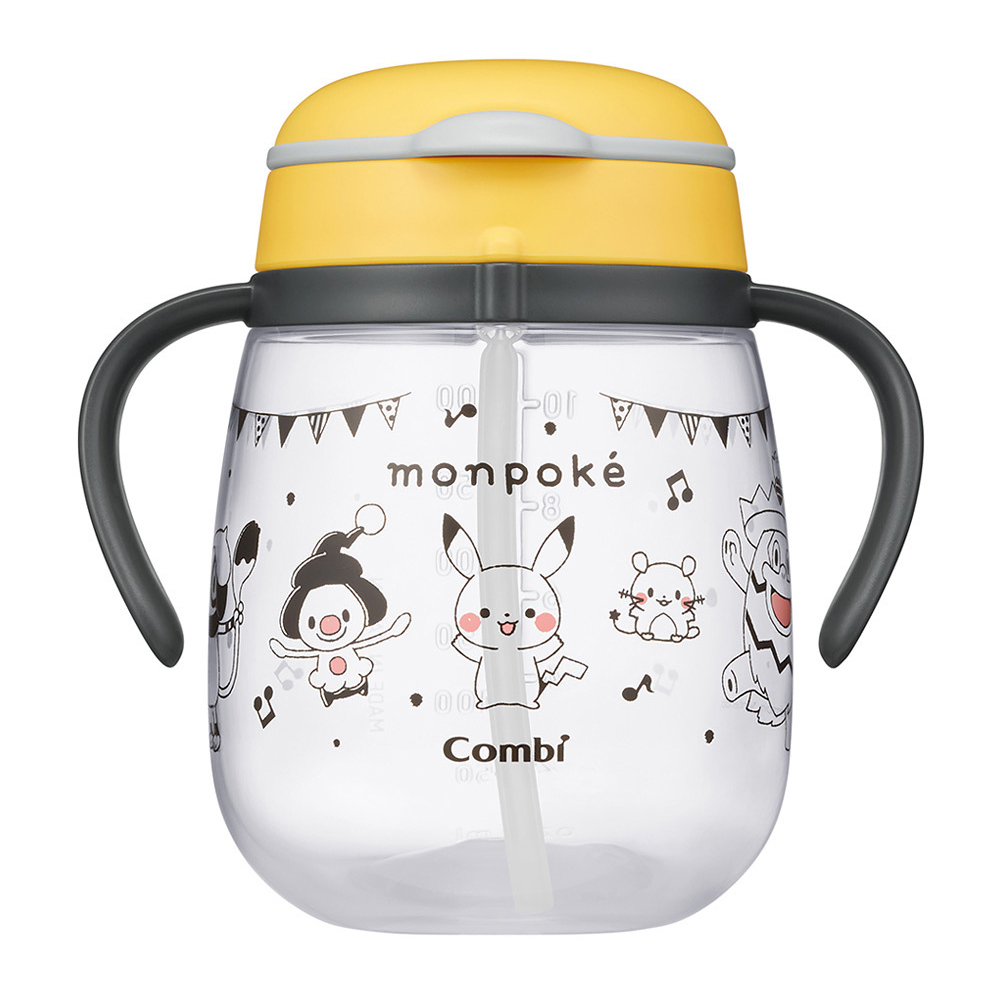 Monpoke X Combi - 比卡超 LakuMug Straw 防漏吸管杯 340ml (BB 6個月起適用)