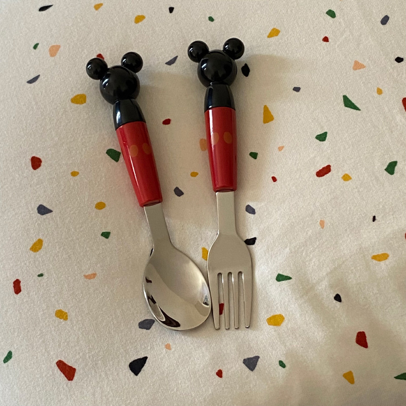 《3675》可愛米奇造型湯叉餐具套組