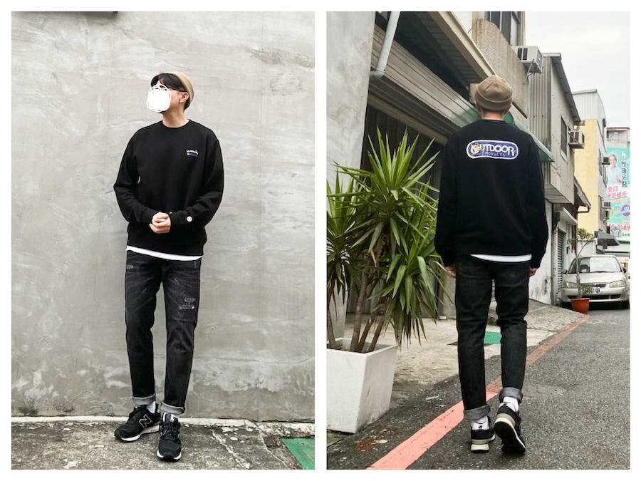 【K】TDH JEANS  補丁破壞 上寬下窄 牛仔褲 #17619
