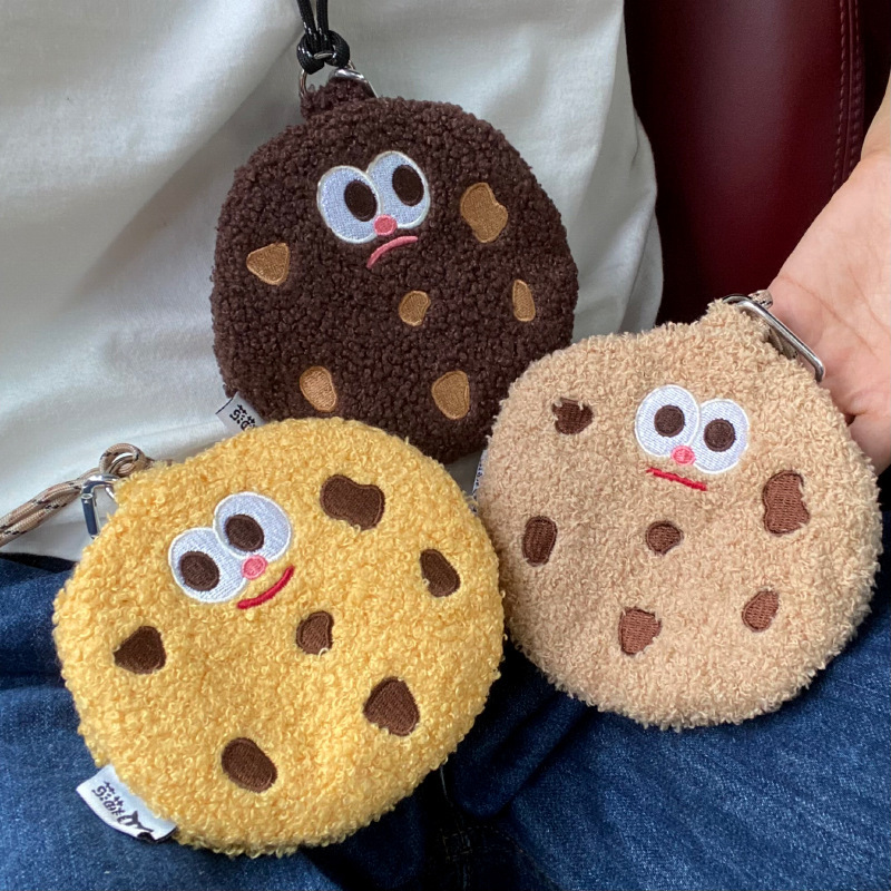 《3678》曲奇餅乾搞怪表情掛繩小包包