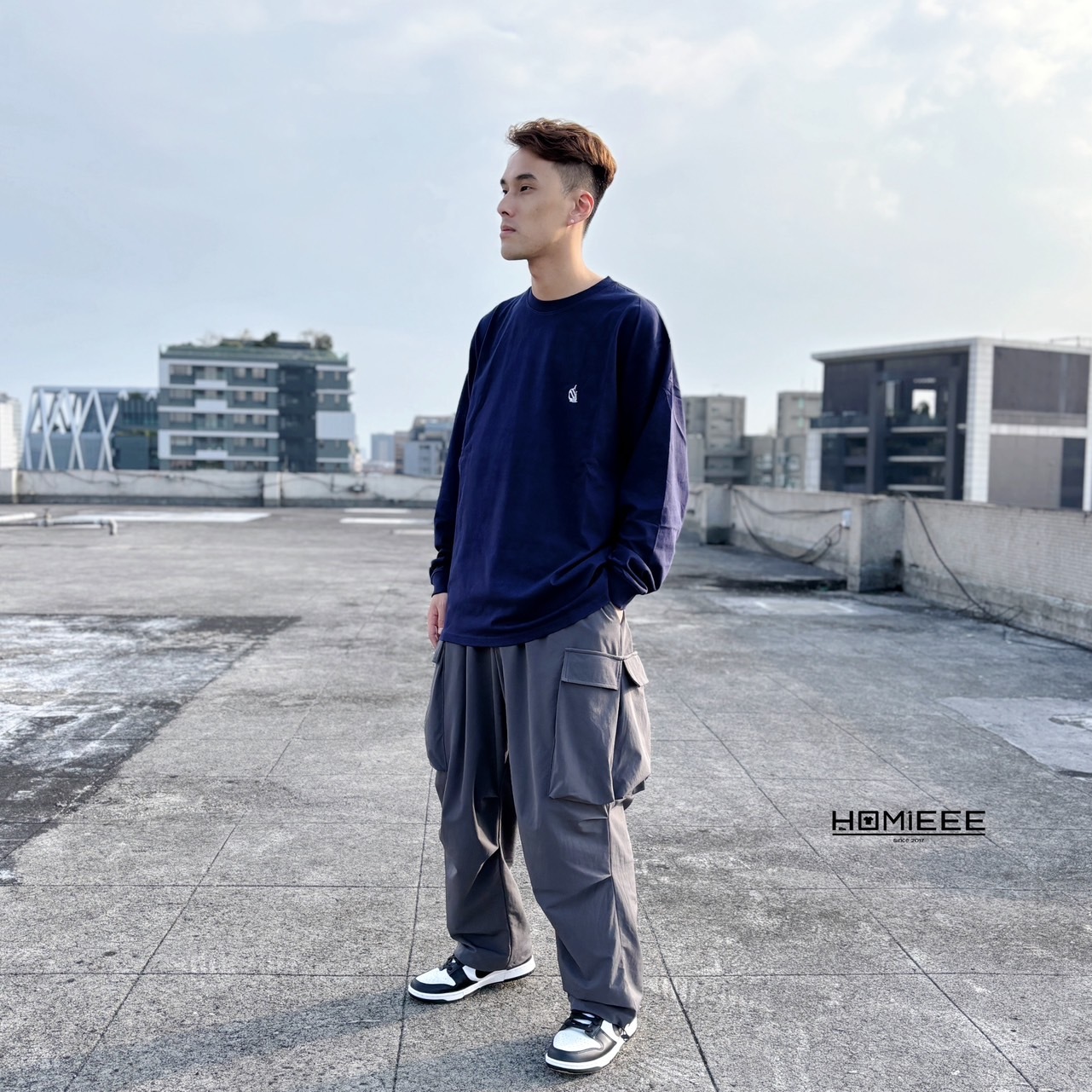 Nautica x JDZ Palm Tree 薄長袖 棕櫚樹 深藍 白色 [NTL3523]