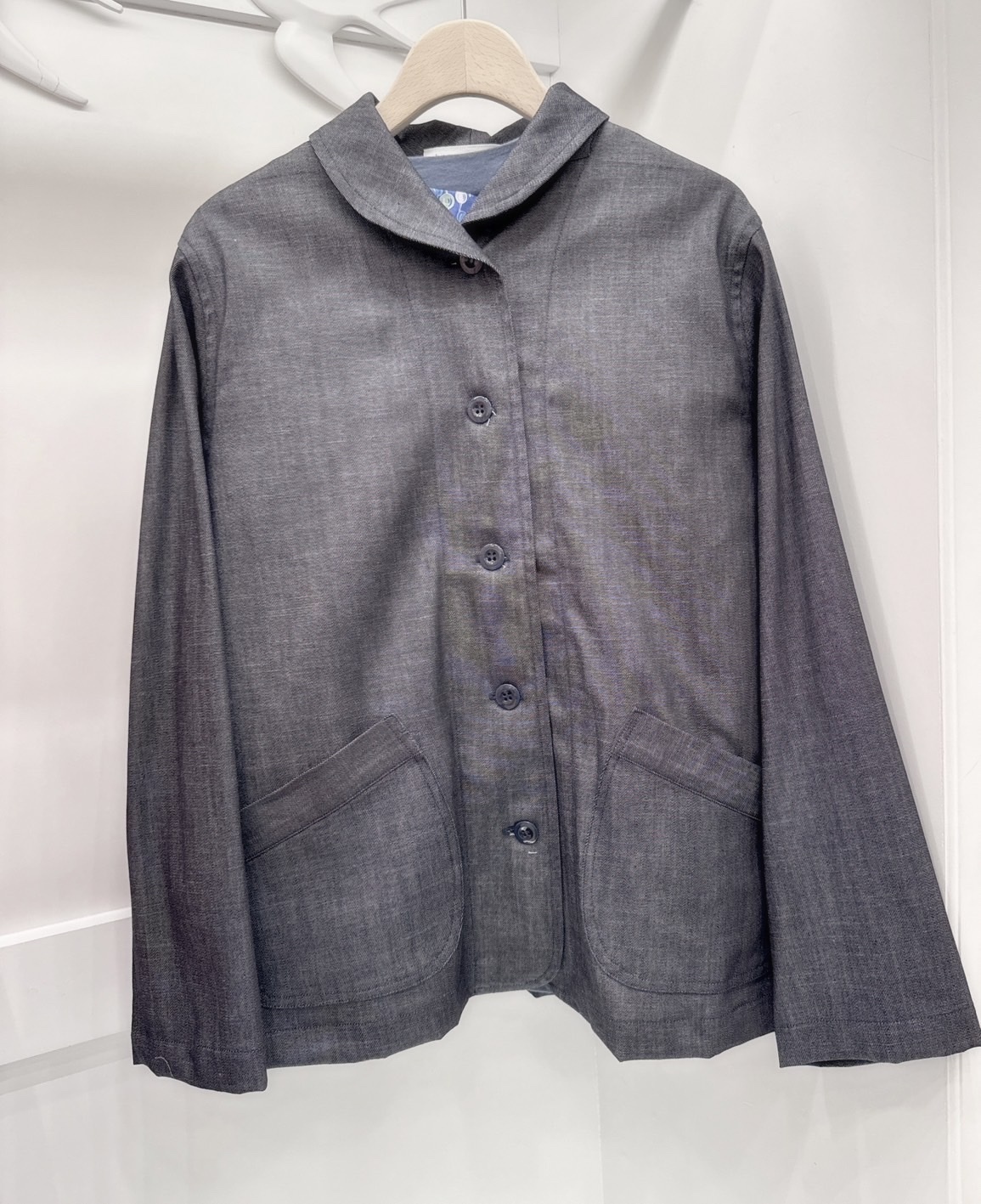 日本牛仔丸領外套