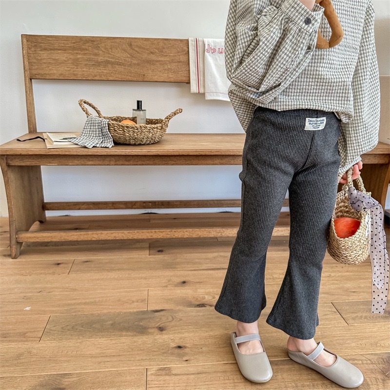 三色百搭喇叭9分褲