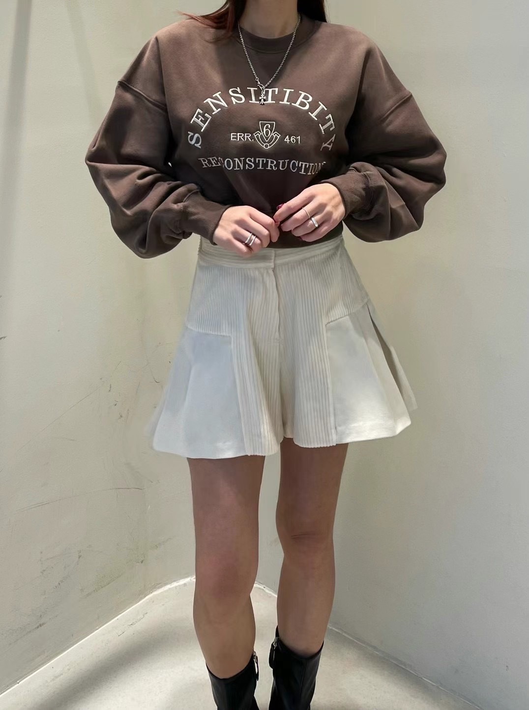 🇰🇷 傘擺 A字 燈心絨 褲裙