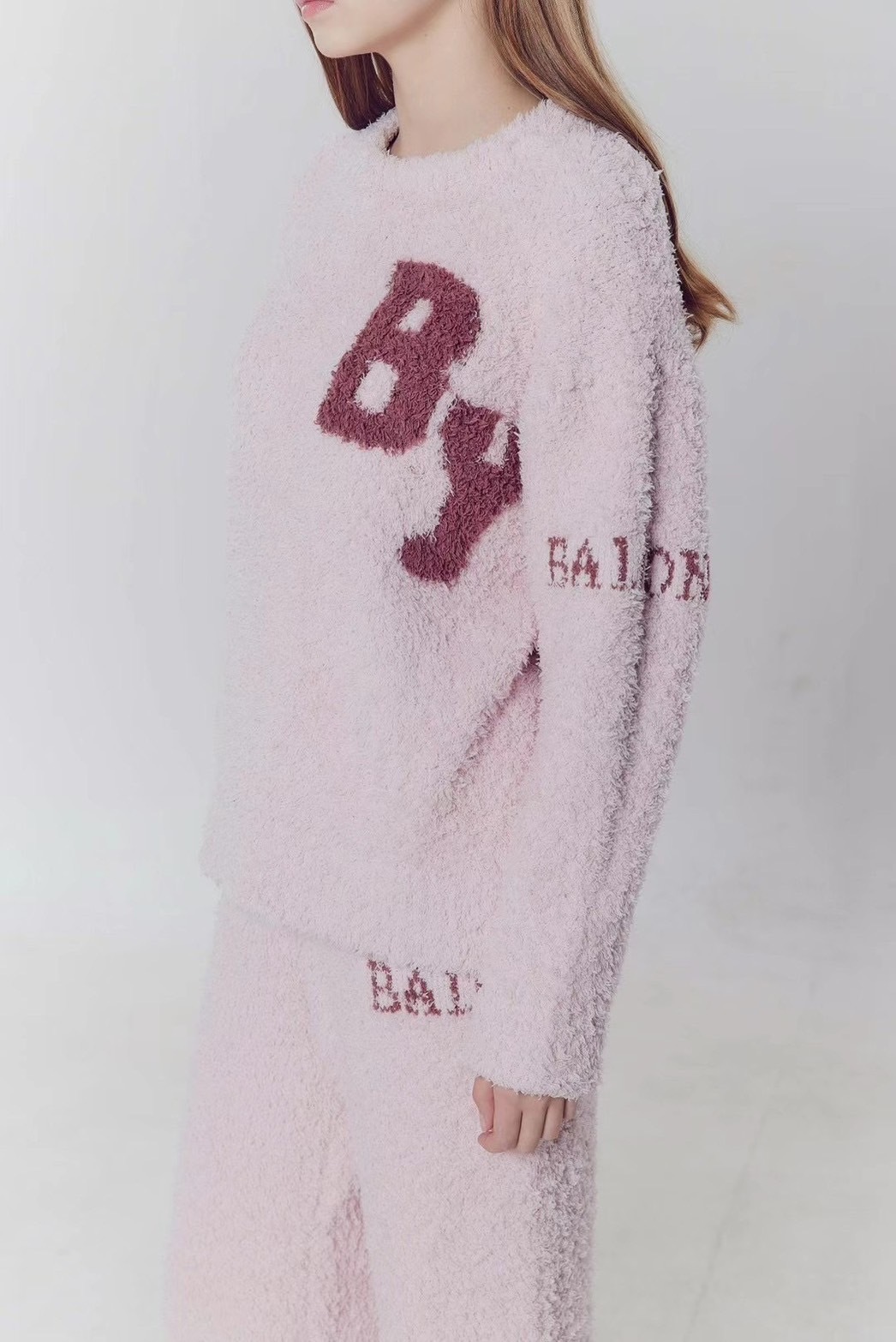 🇰🇷  居家毛絨 情侶款 字母 睡衣套裝