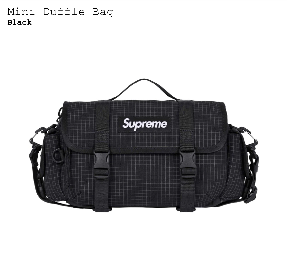 supreme 2024 mini duffle bag