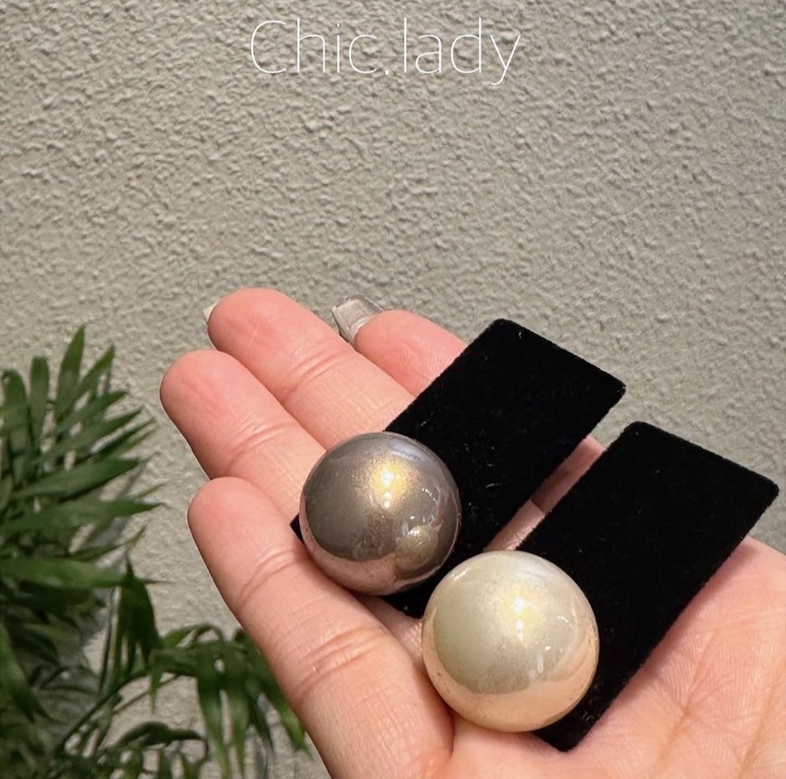 單顆珍珠絲絨髮夾