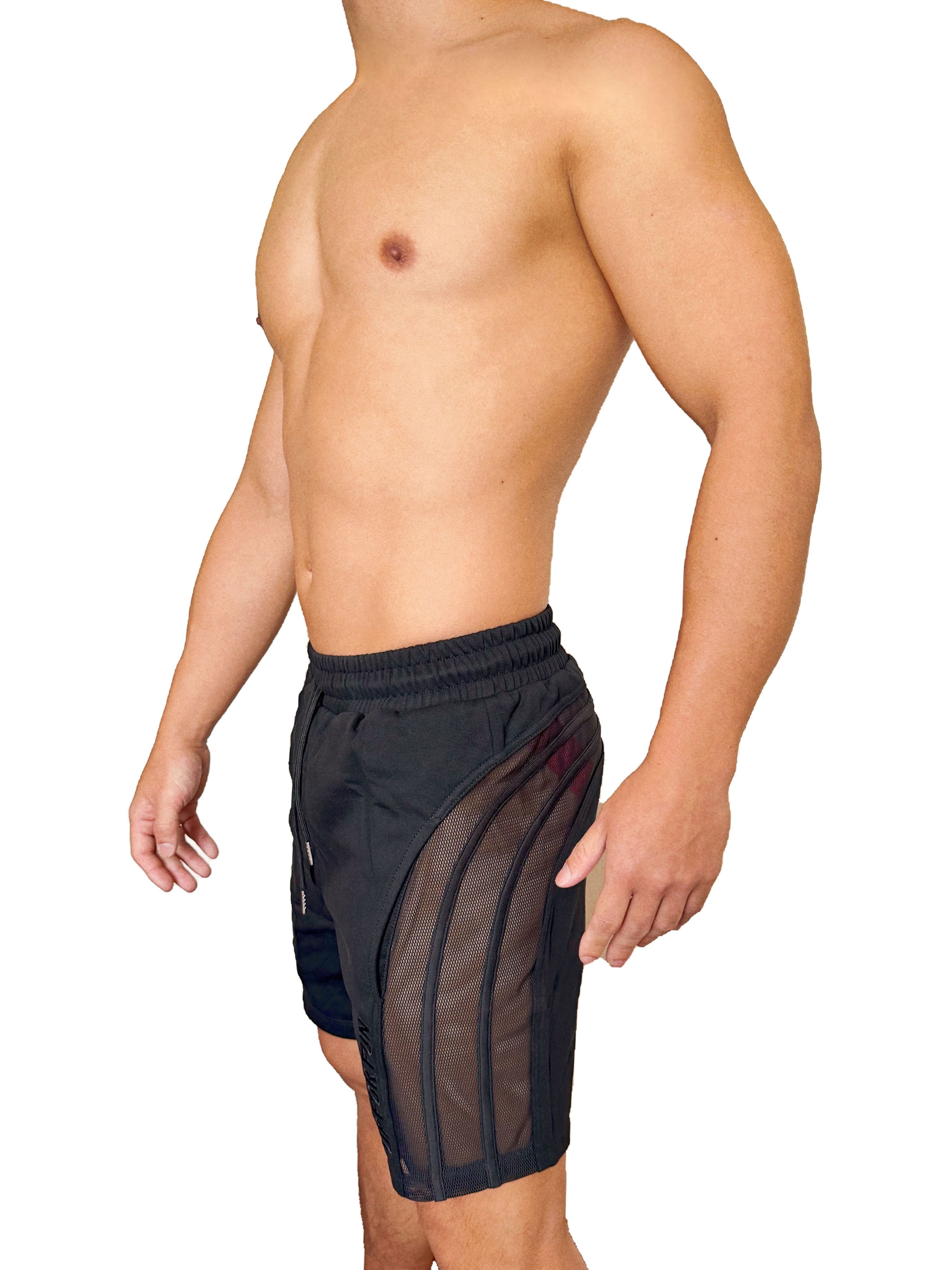 UP For Fun Stripe 棉短褲 極緻黑