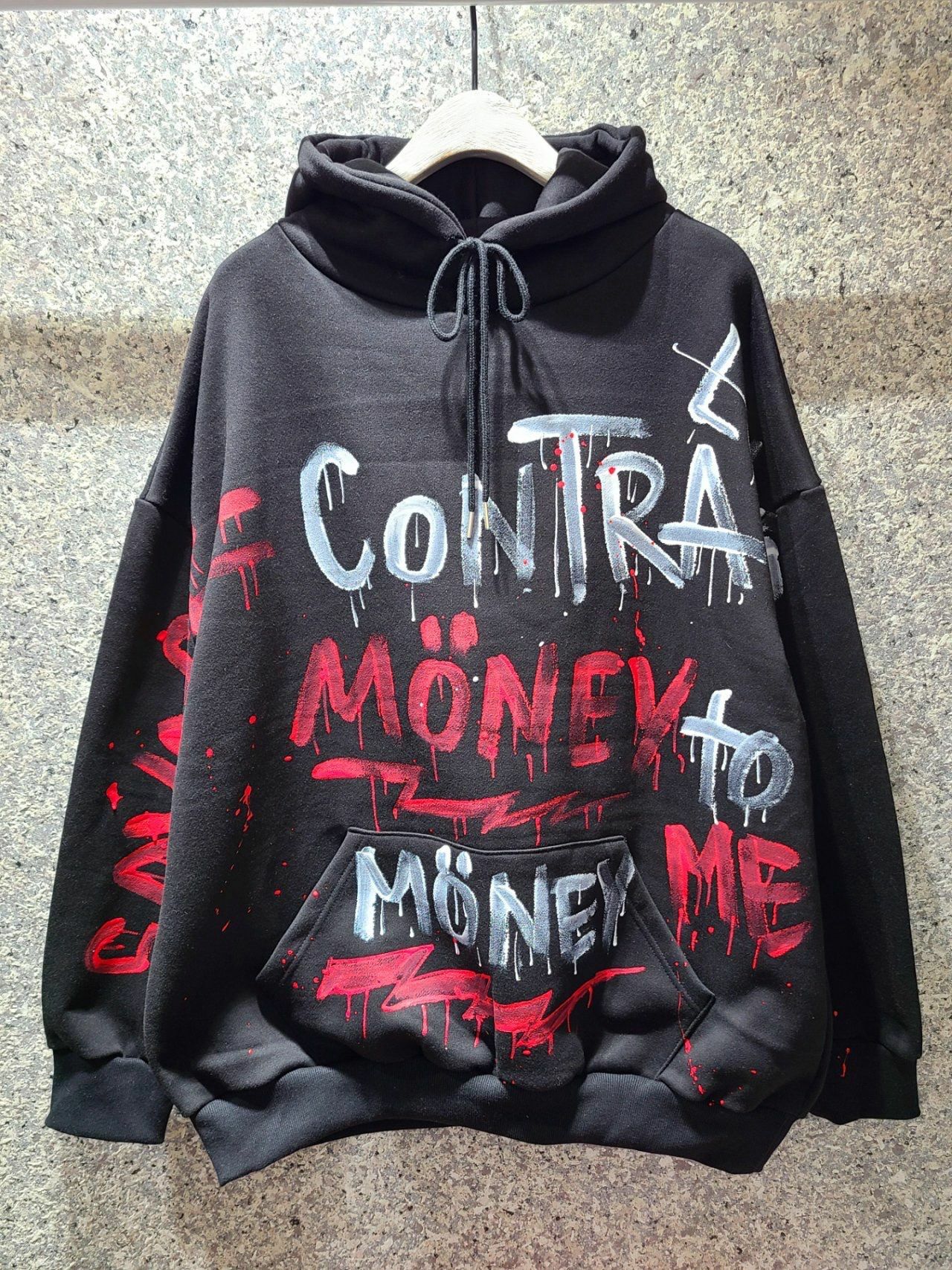 英文字連帽衛衣(薄抓毛底) T5331