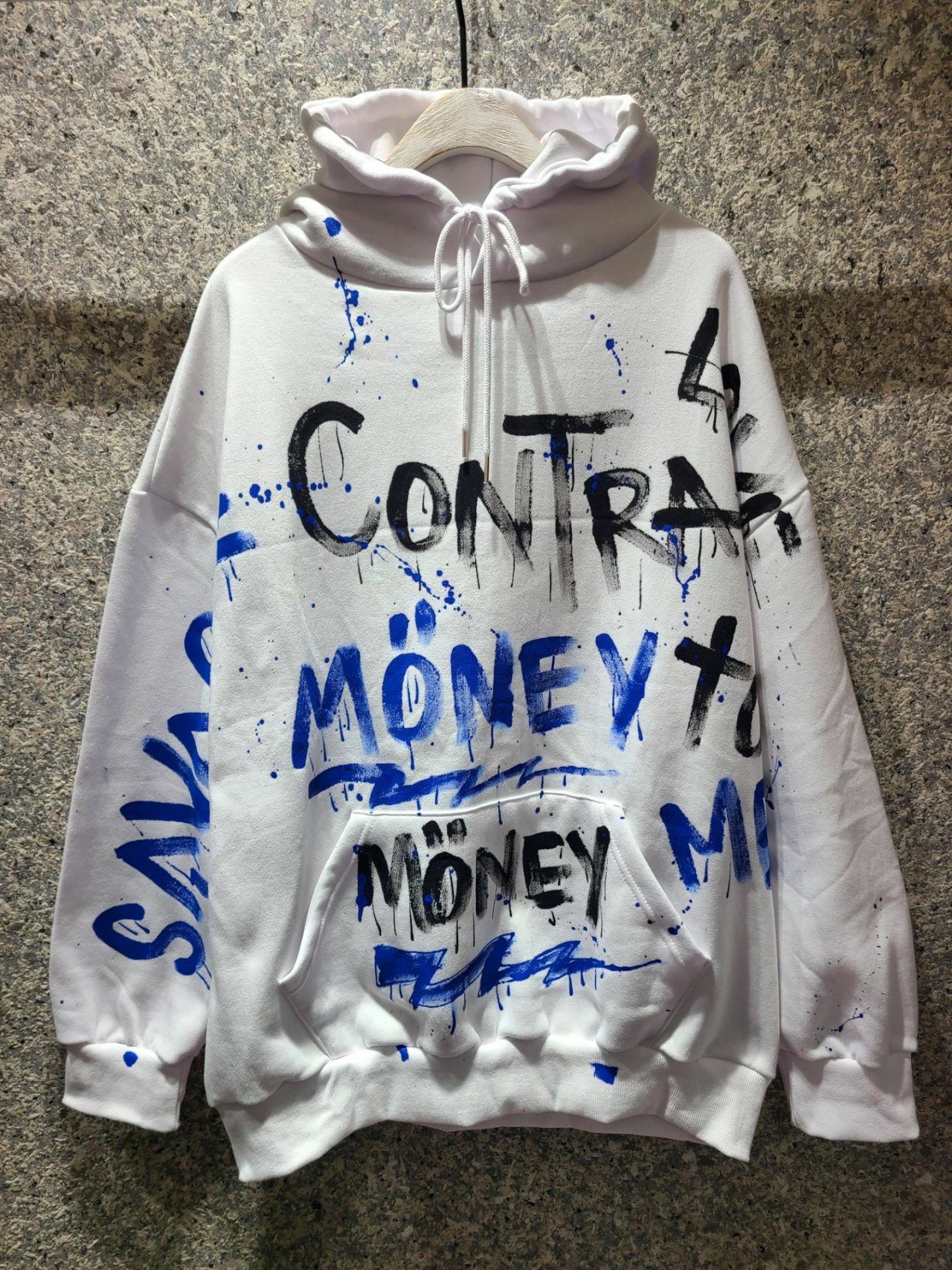 英文字連帽衛衣(薄抓毛底) T5331