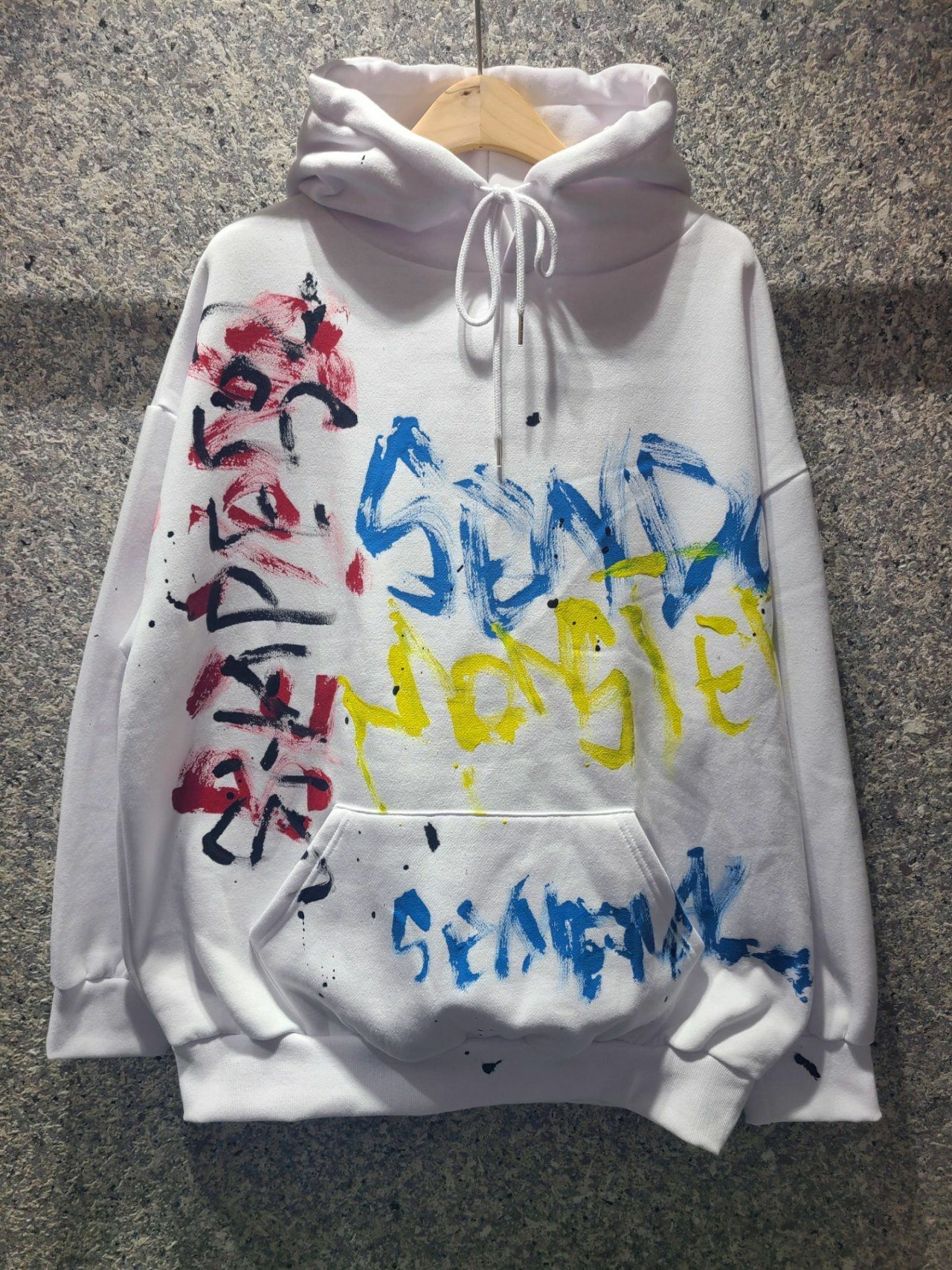 英文字連帽衛衣(薄抓毛底) T5332