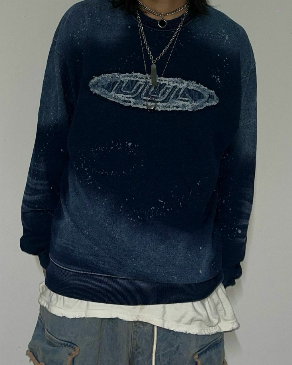 紮染英文字圖案衛衣 T5329