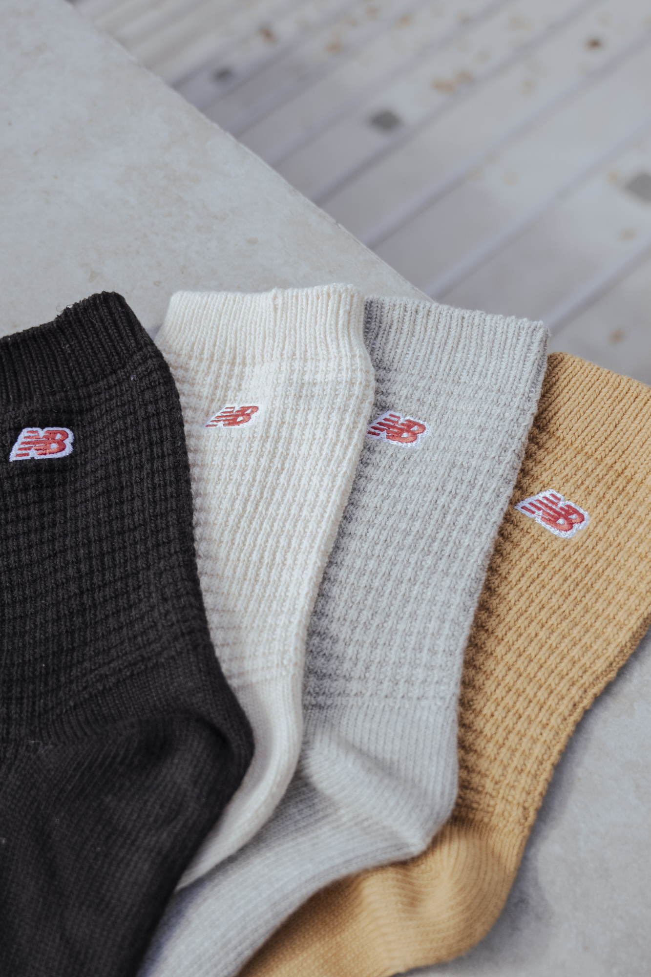 【現貨】NEW BALANCE WAFFLE KNIT 踝襪 杏棕兩入組 LAS42132AS2