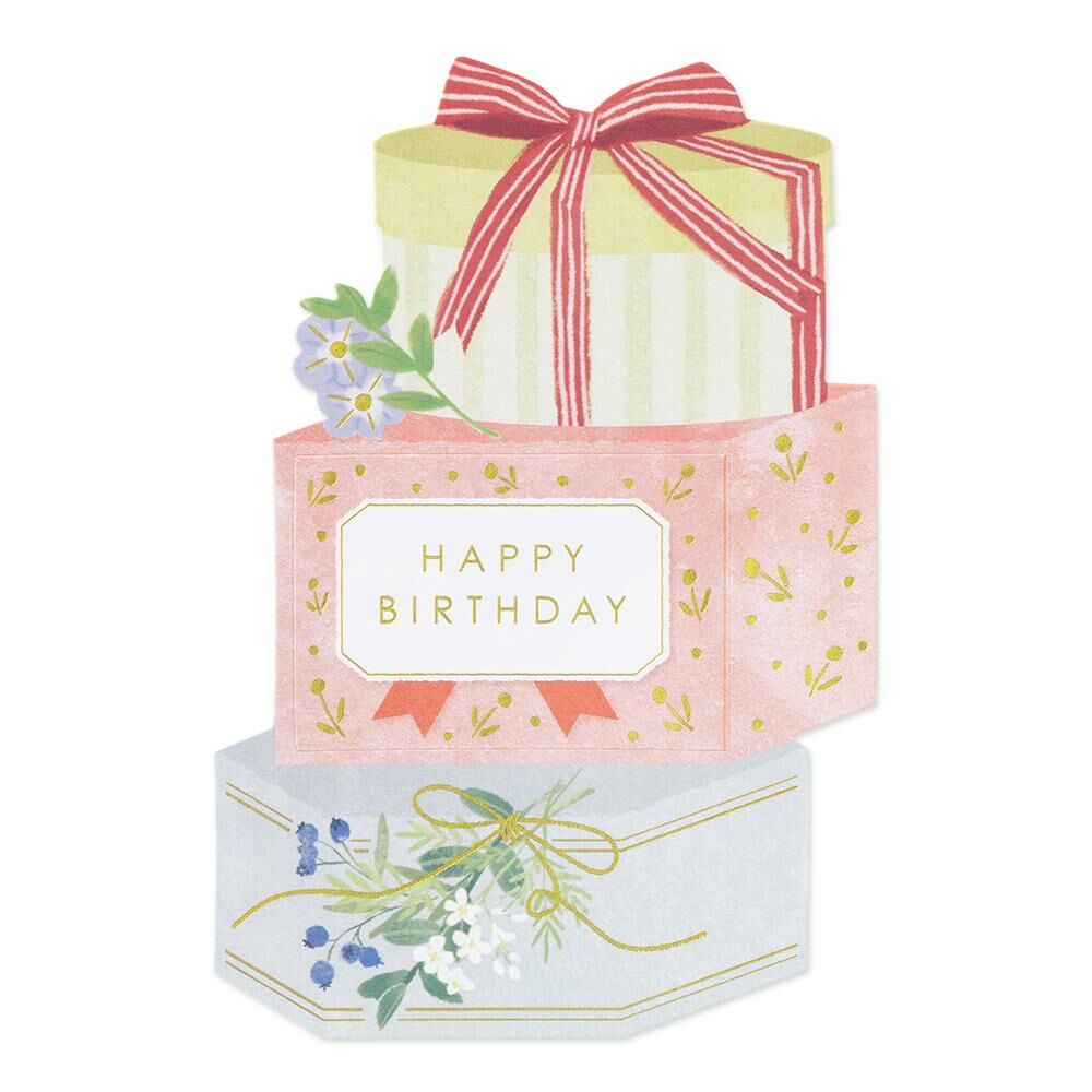 開窗卡片 生日卡片 生日禮物 附信封｜MIDORI 日本