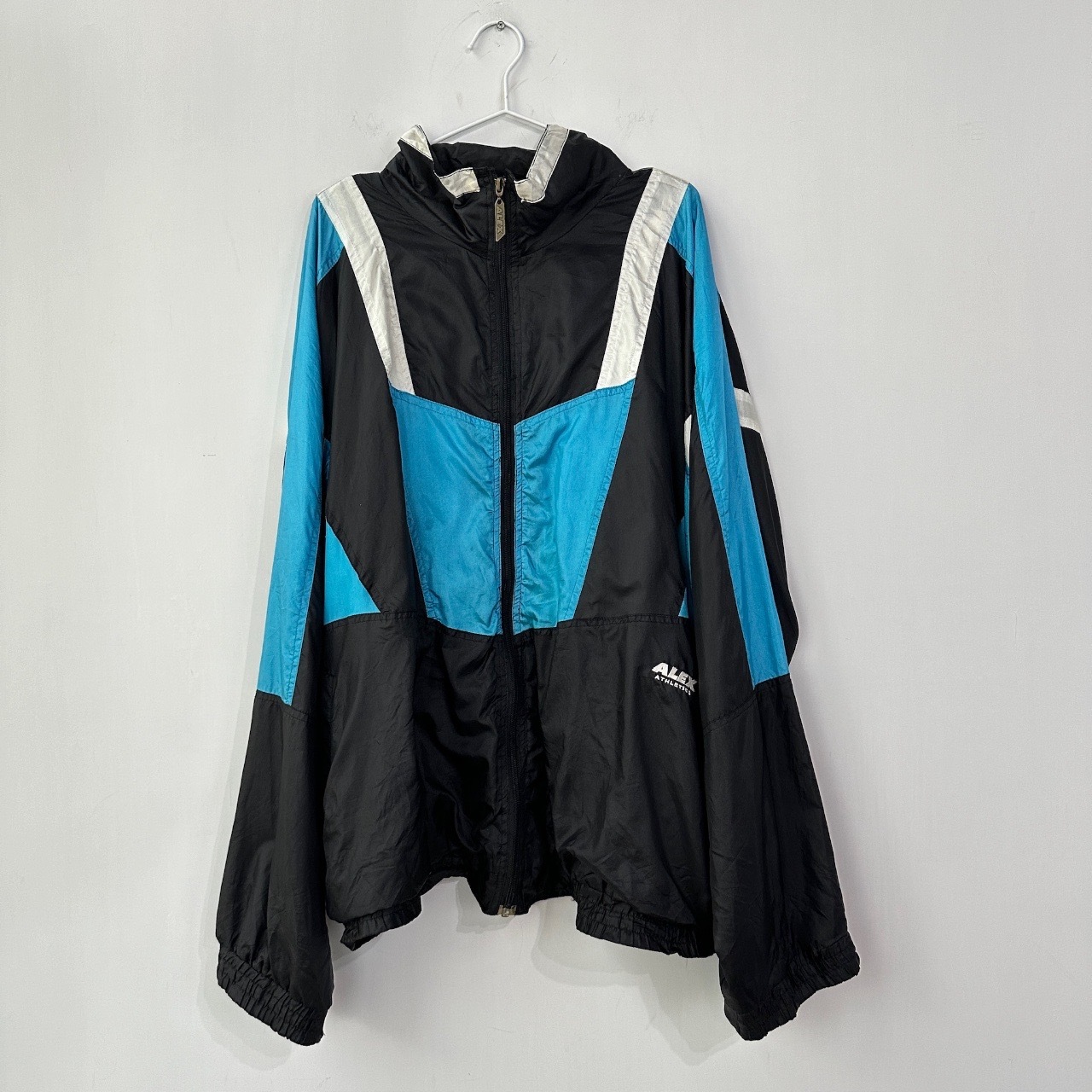 Vintage Alex 藍黑色運動防風外套