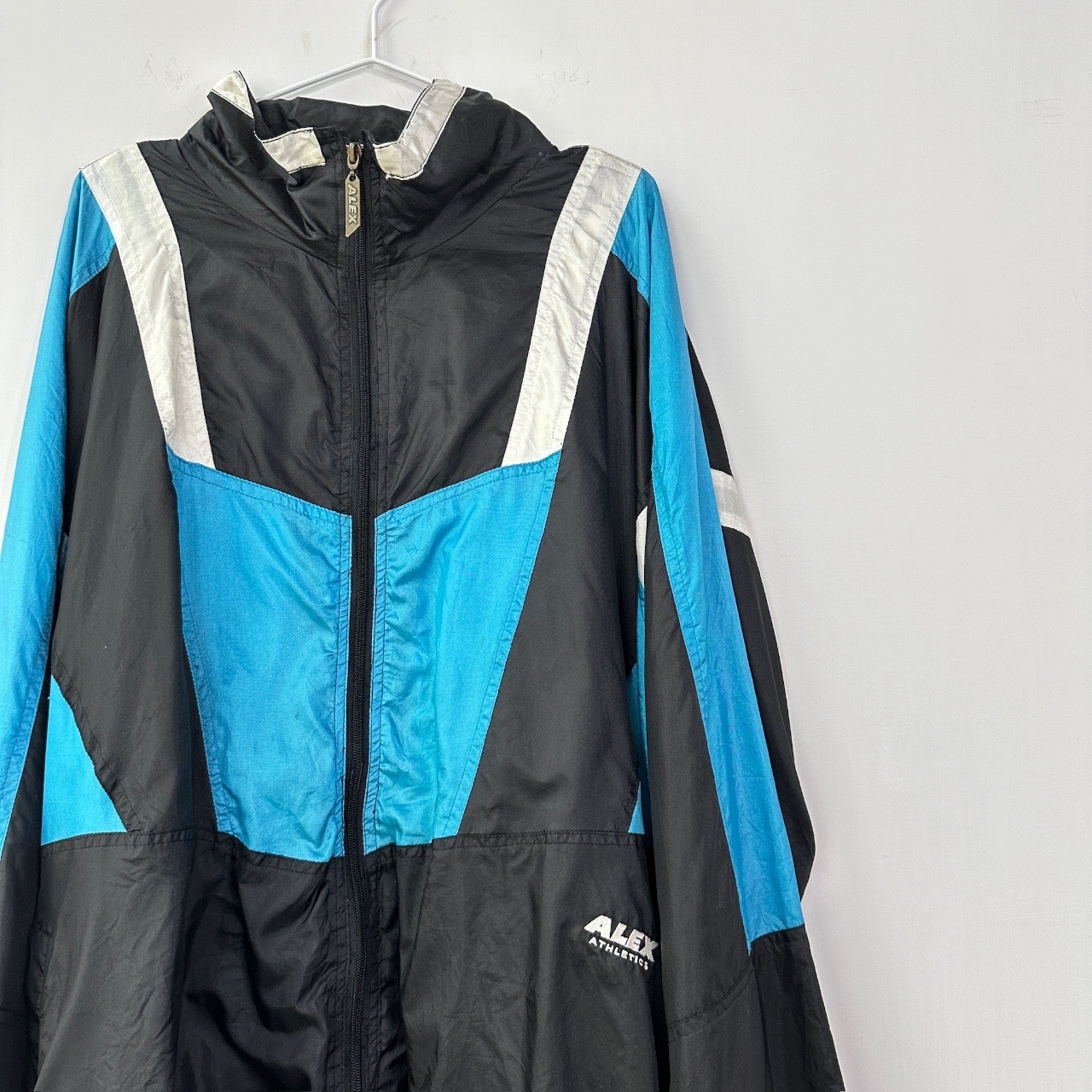 Vintage Alex 藍黑色運動防風外套