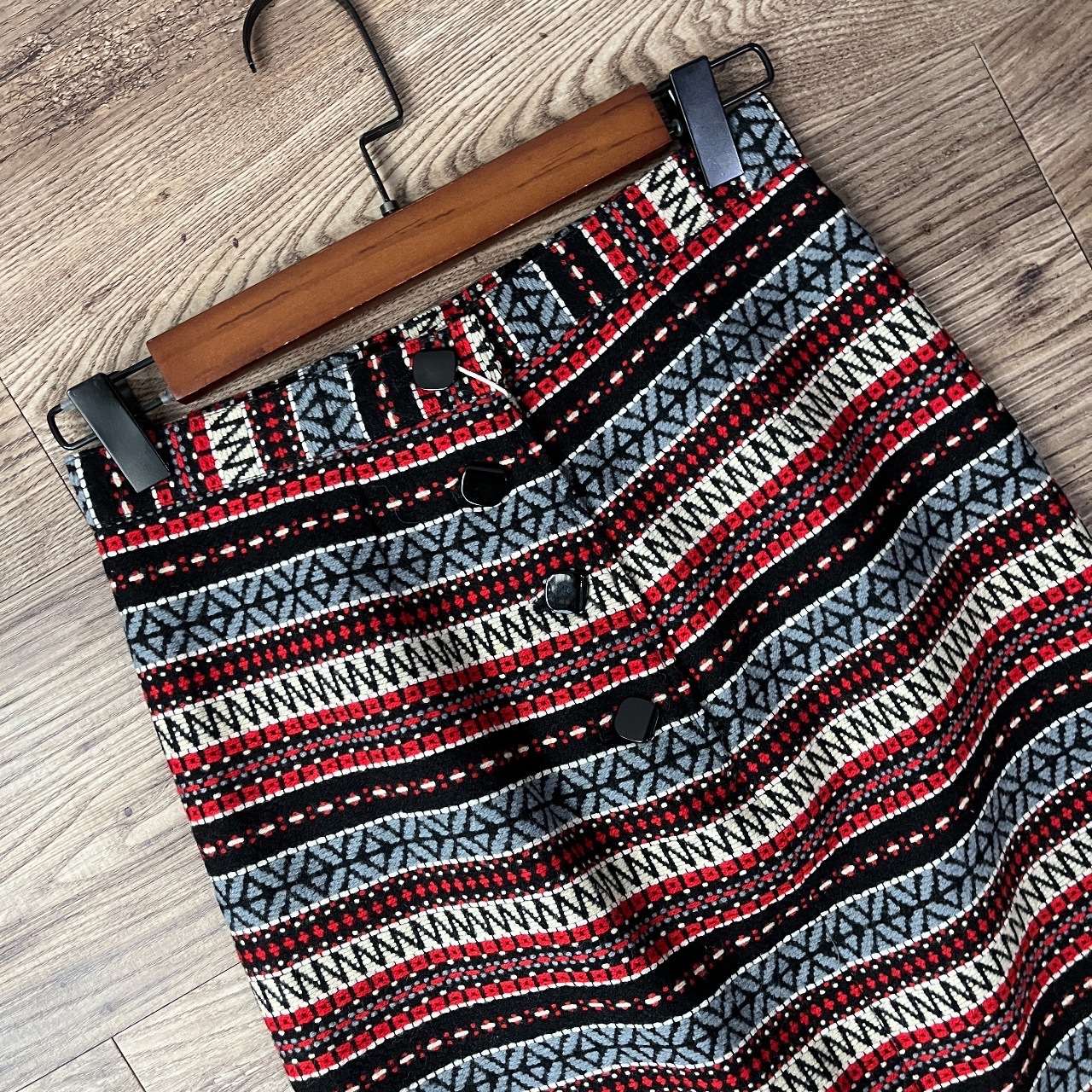 羊毛質感民族風窄身裙