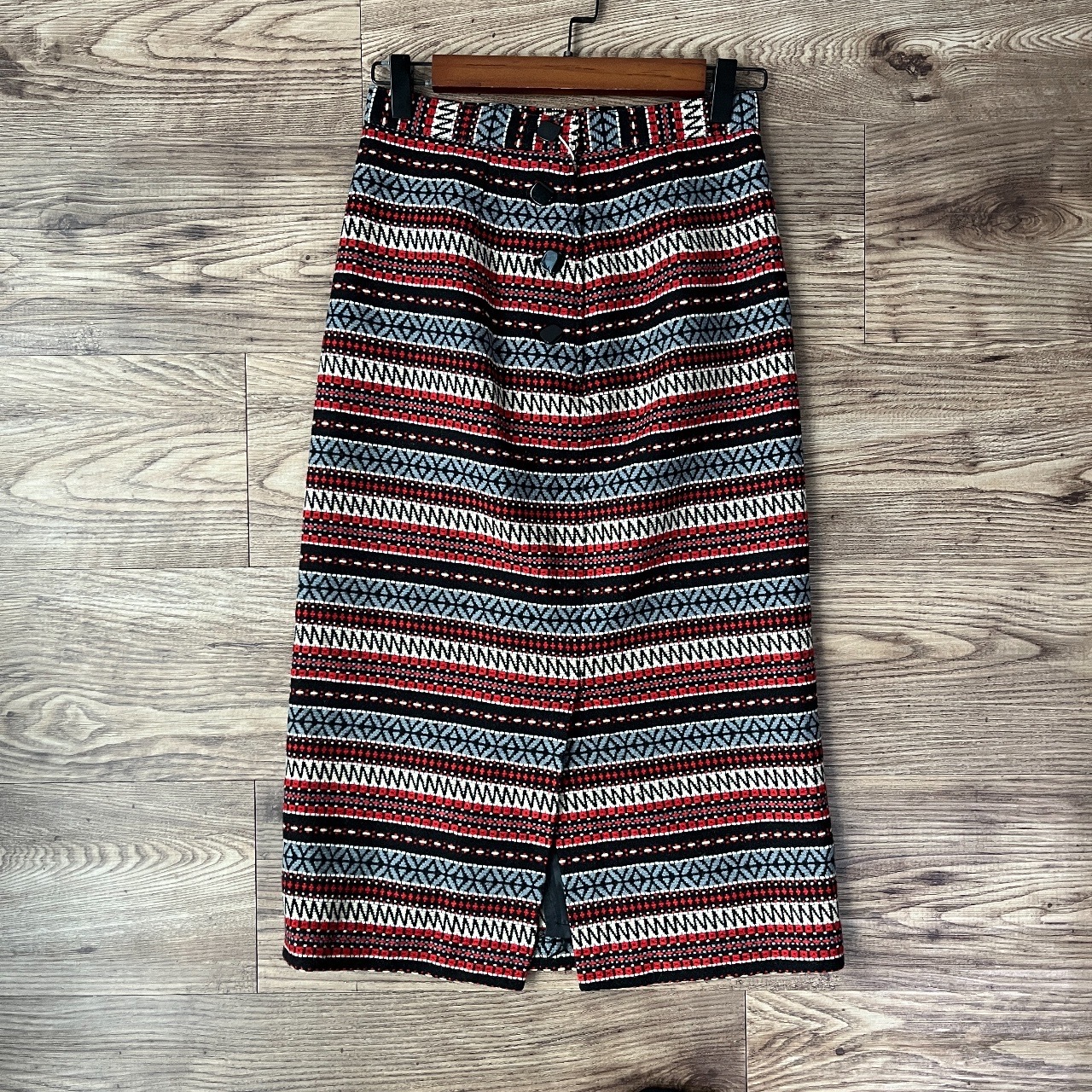 羊毛質感民族風窄身裙