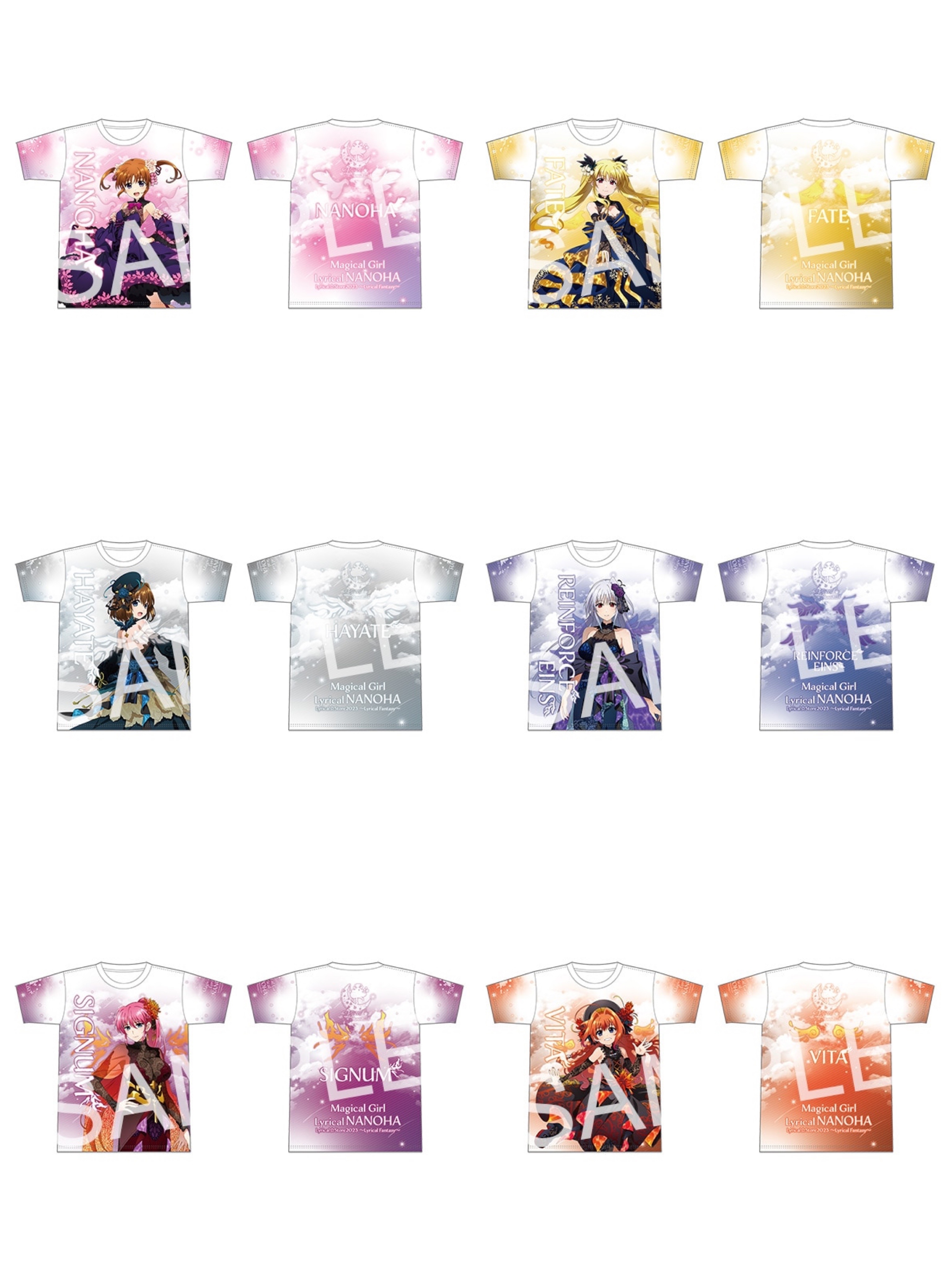 MOVIC 預訂2024/5月 魔法少女リリカルなのは　フルグラフィックTシャツ リリカルファンタジーVer.