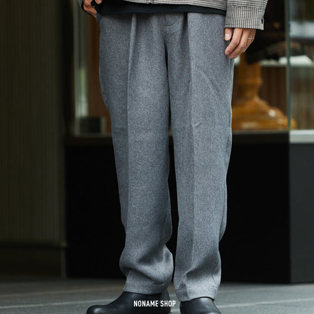 FREAK'S STORE 羊毛 錐形褲 長褲 深灰色 (男款)