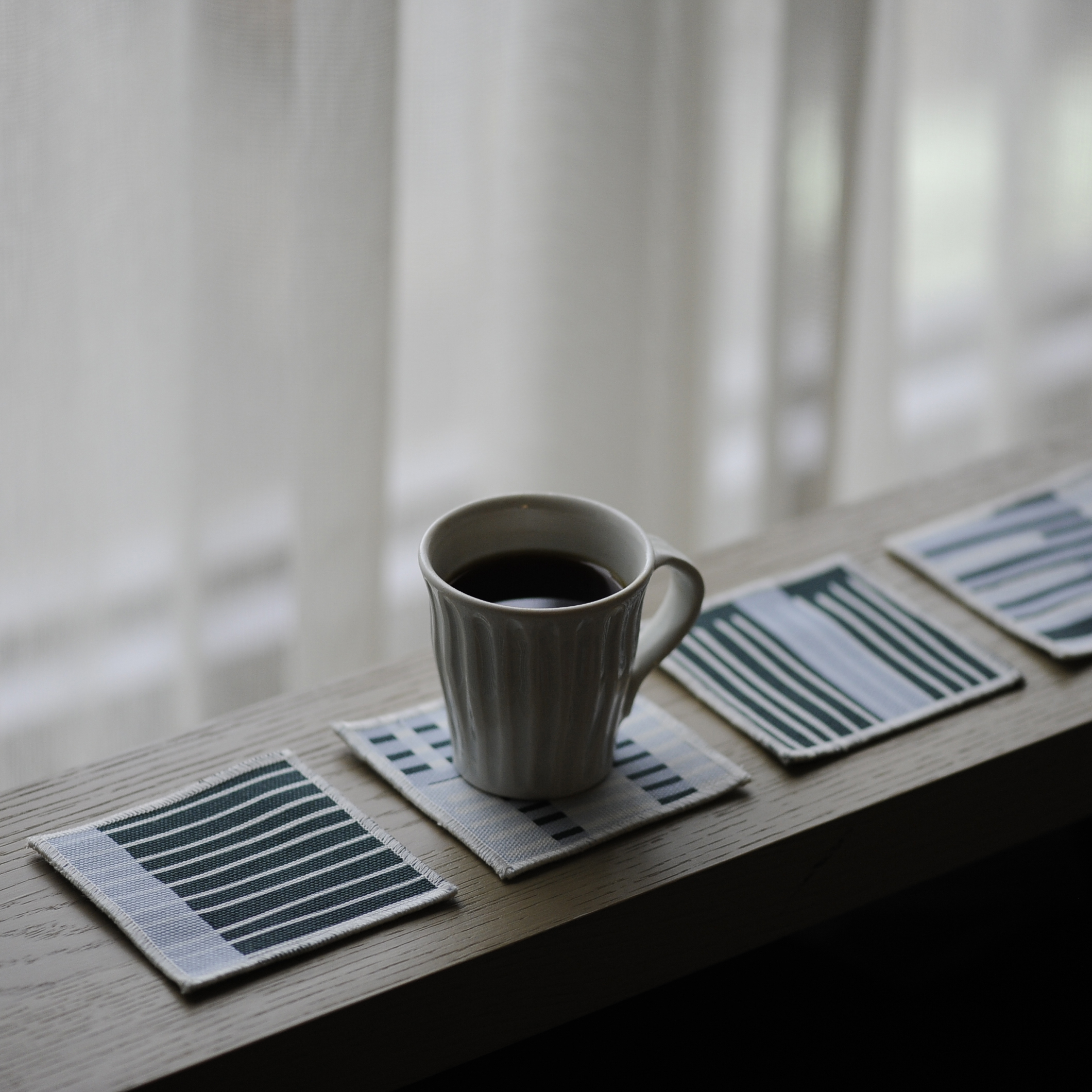 帆布杯墊 / 違章藍綠