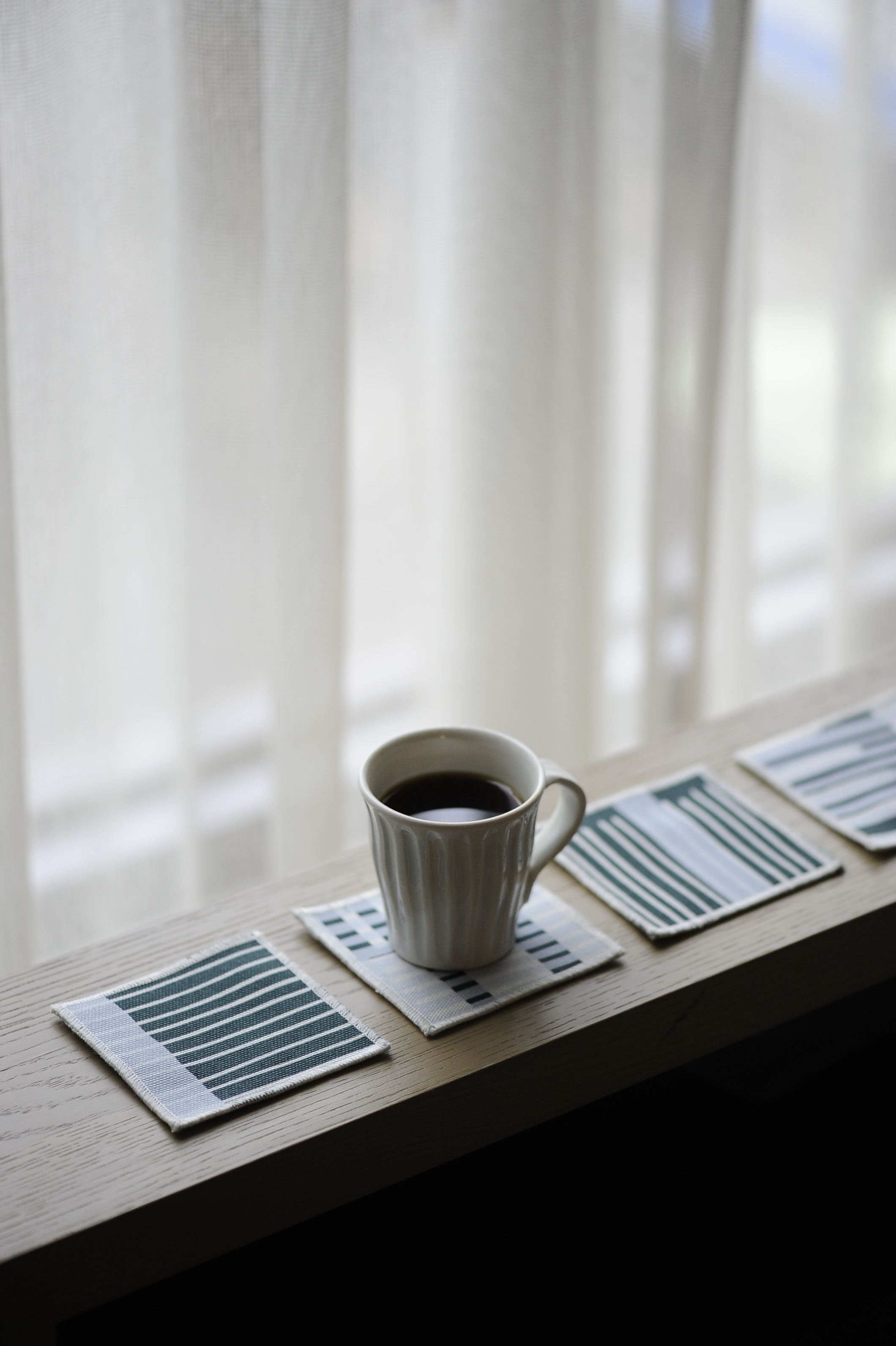 帆布杯墊 / 違章藍綠