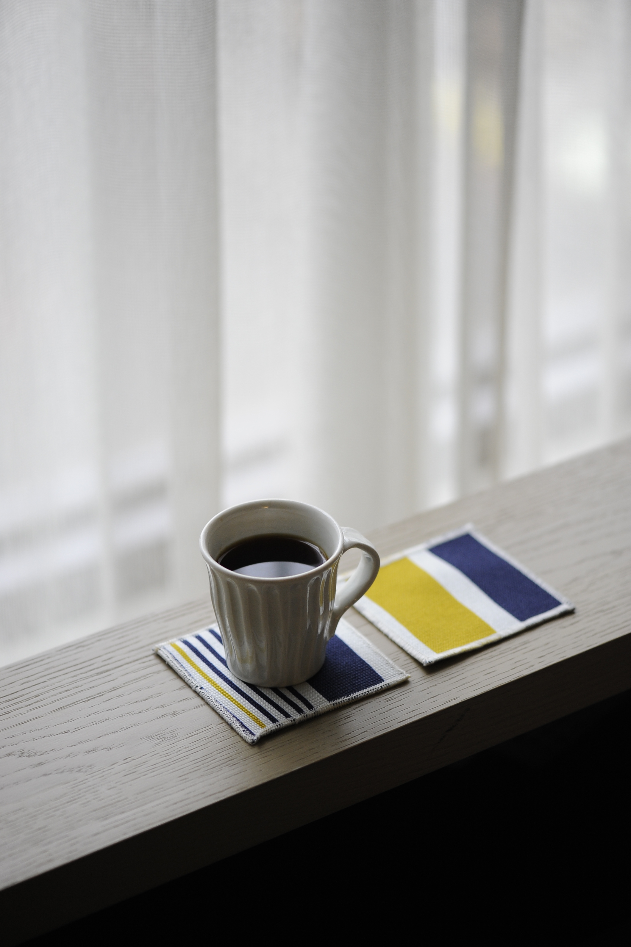 帆布杯墊 / 鐵皮屋黃藍