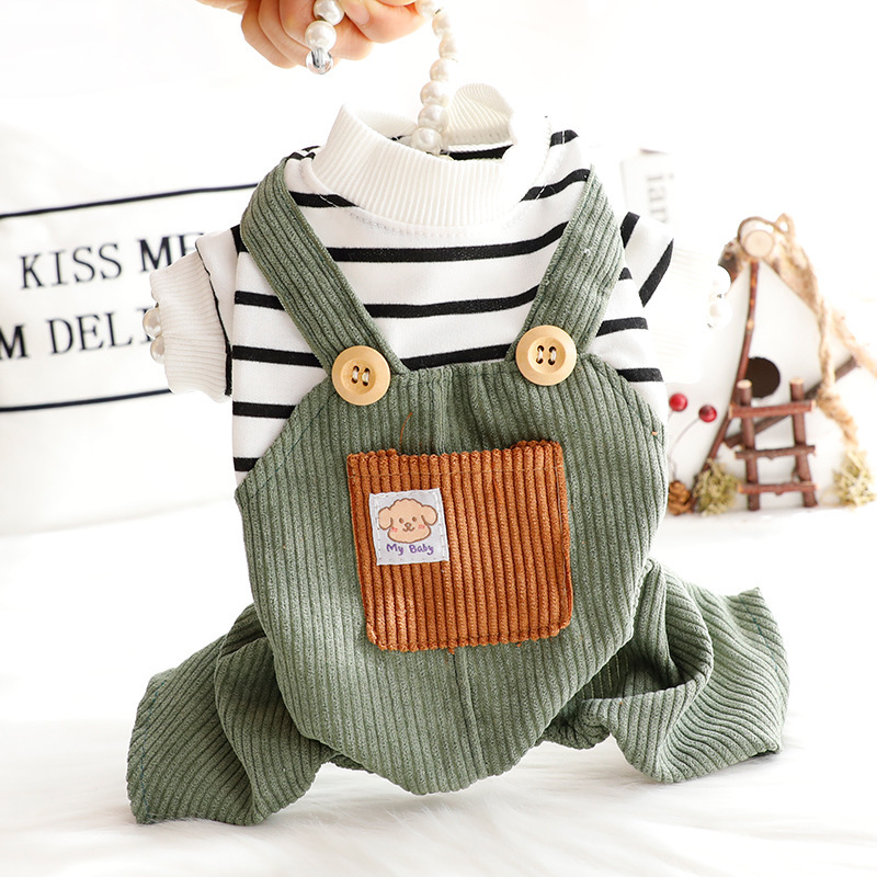 宠物衣服 背带裤假2件 背带裤