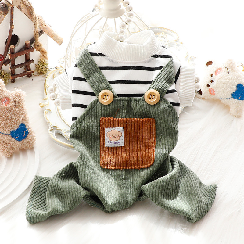 宠物衣服 背带裤假2件 背带裤