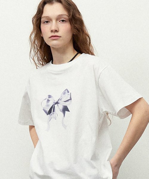 ◆RONRON◆ DOUBLE RIBBON BASIC FIT T SHIRT BLACK SILVER RONRON DOUBLE RIBBON BASIC FIT T SHIRT