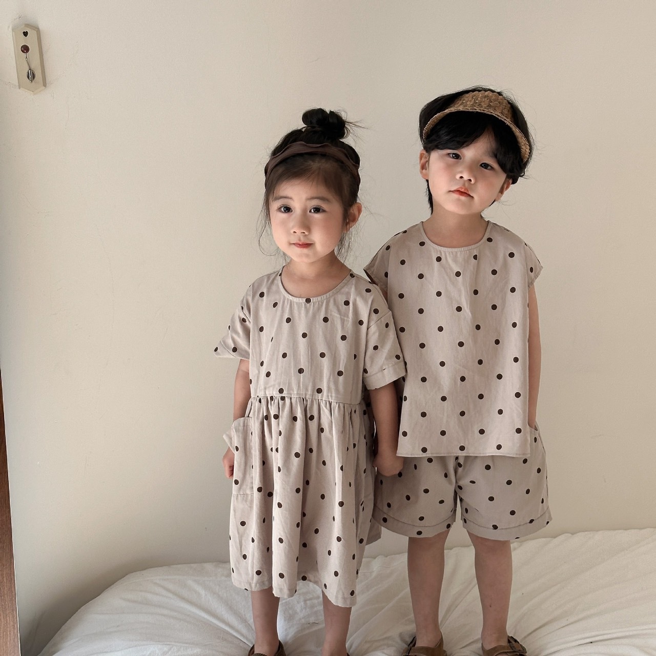 兄弟姐妹一起穿珍珠奶茶套裝/洋裝