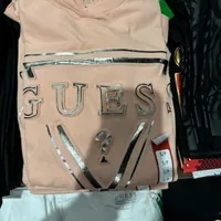 [S] GUESS LANCE LOGO CREW,POWDER ROSE, XBY116KAK91-POWDER ROSE (SGU542)