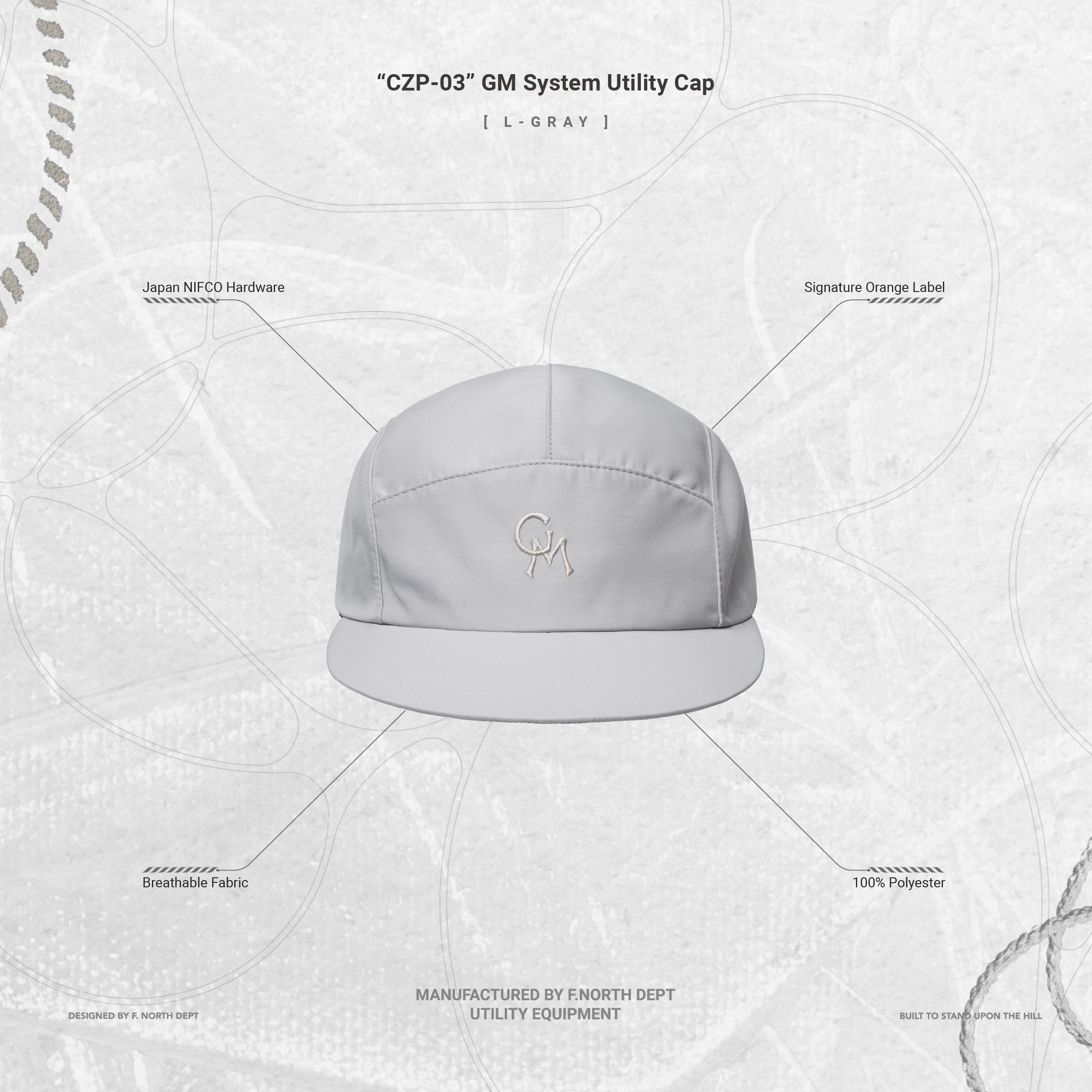 CZP-03” GM System Utility Cap - L-Gray