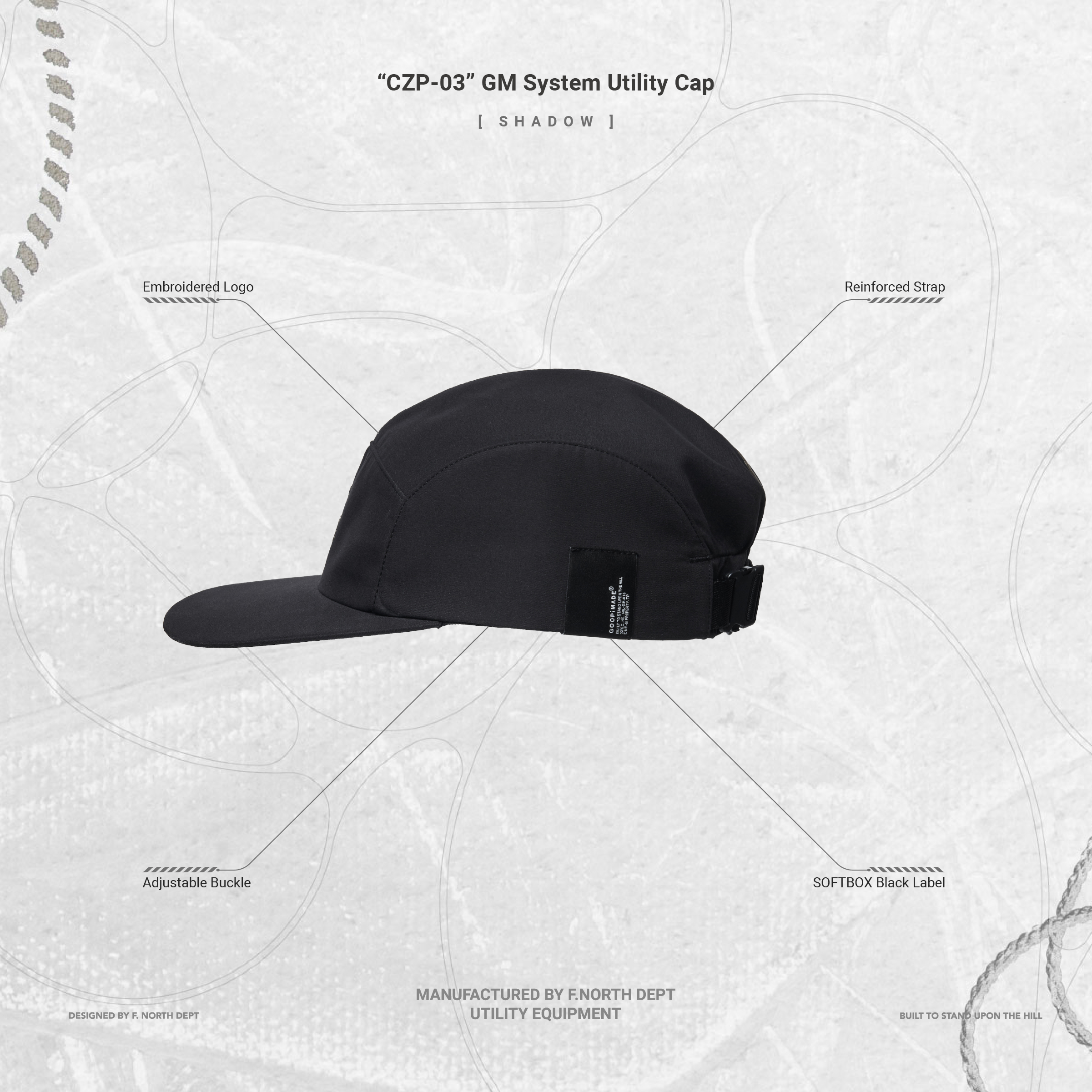 帽子 GOOPiMADE Project-G Utility Cap SHADOW GOOPiMADE - “A-iRk3“ Project-G Utility Cap - SHINKIROU