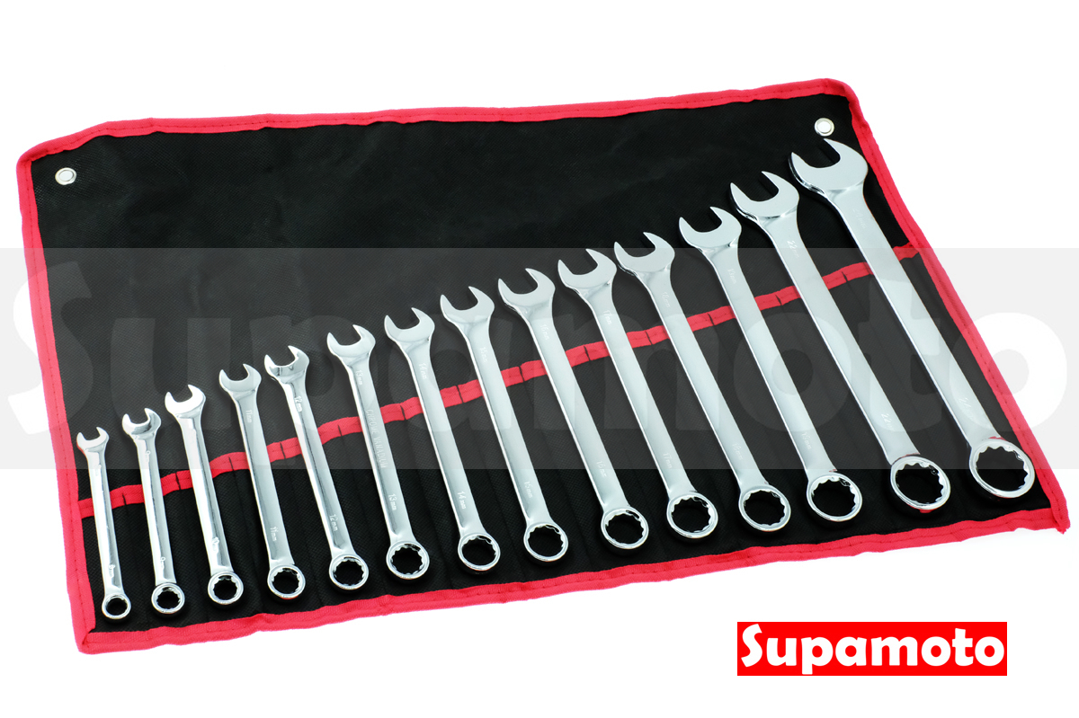 -Supamoto- 梅開 扳手 8-24 套裝 整套 手工具 開口 梅花 扳手 梅開 歐式 活動扳手