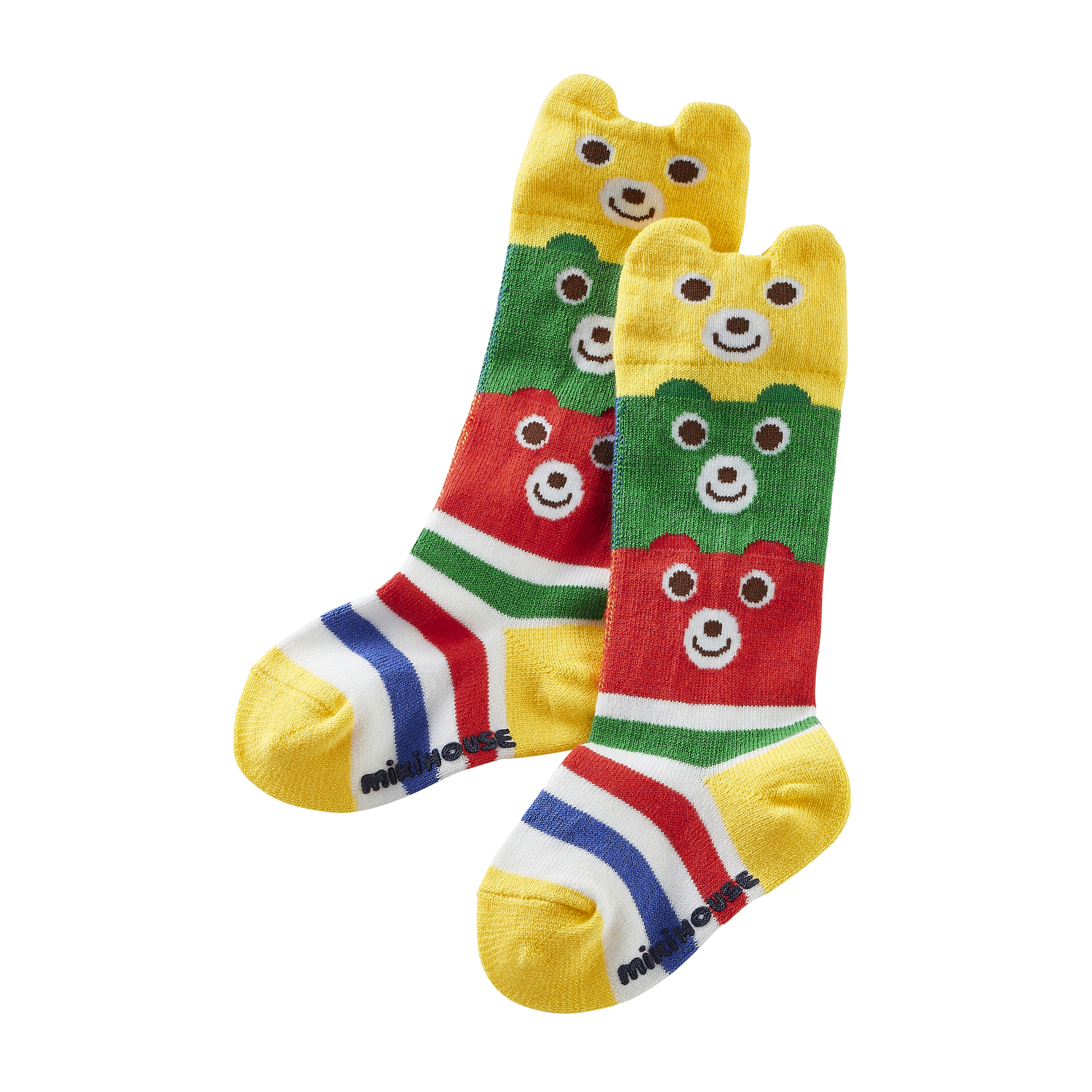 普奇熊積木長筒襪-多色