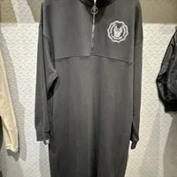 [S] LIFEWORK BAY LAUREL EMBLEM HALF-ZIP ONE PIECE,BLACK, LW233OP72040 (SLW443)