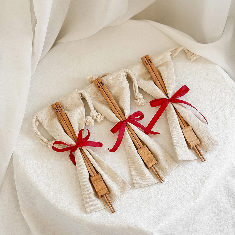 婚禮小物-餐袋囍筷組 /筷子/位上禮/捧花禮/伴娘禮