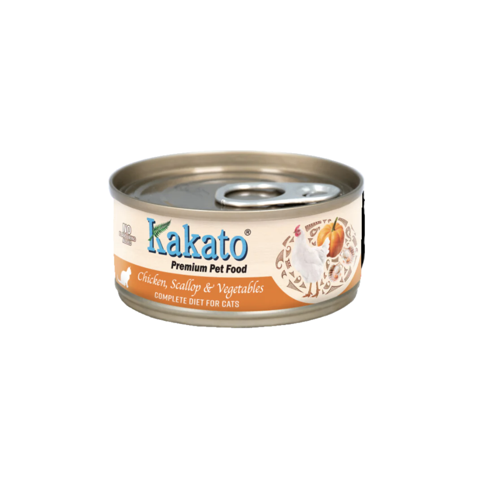 Kakato -雞、扇貝、蔬菜 全營養貓罐  70G ( 48罐)
