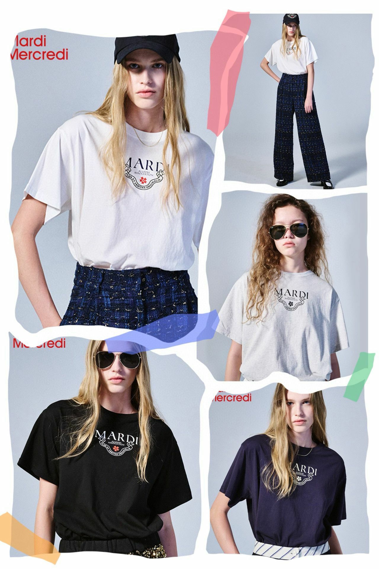 Mardi 小五星印花圖案 情侶Tee-2400222