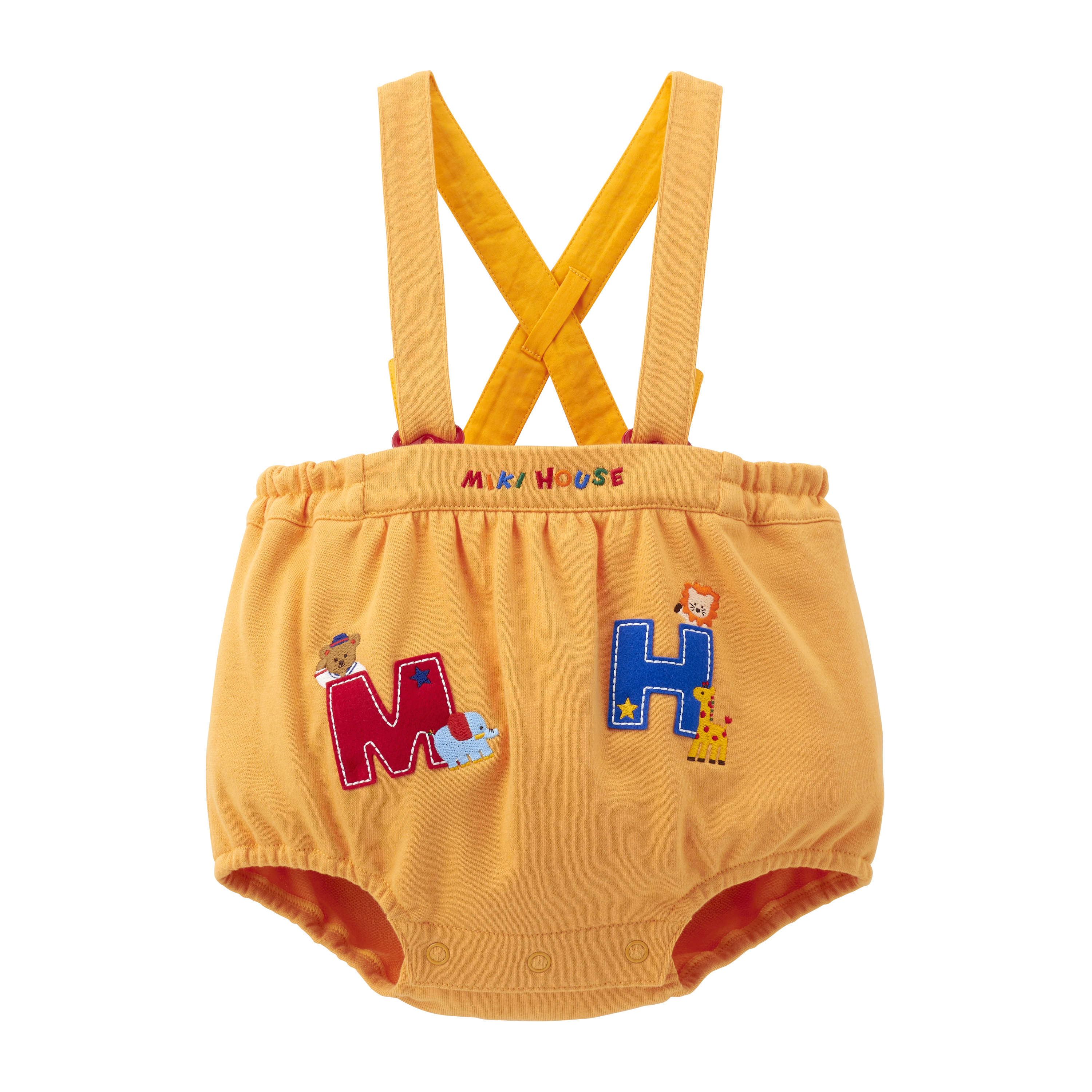 MIKI HOUSE BEAR連身衣-黃