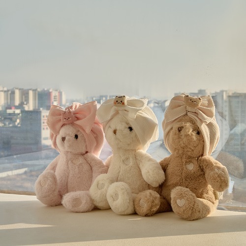 DOTFRIENDS迷你玩偶系列-新生兒蝴蝶結彈性包頭巾