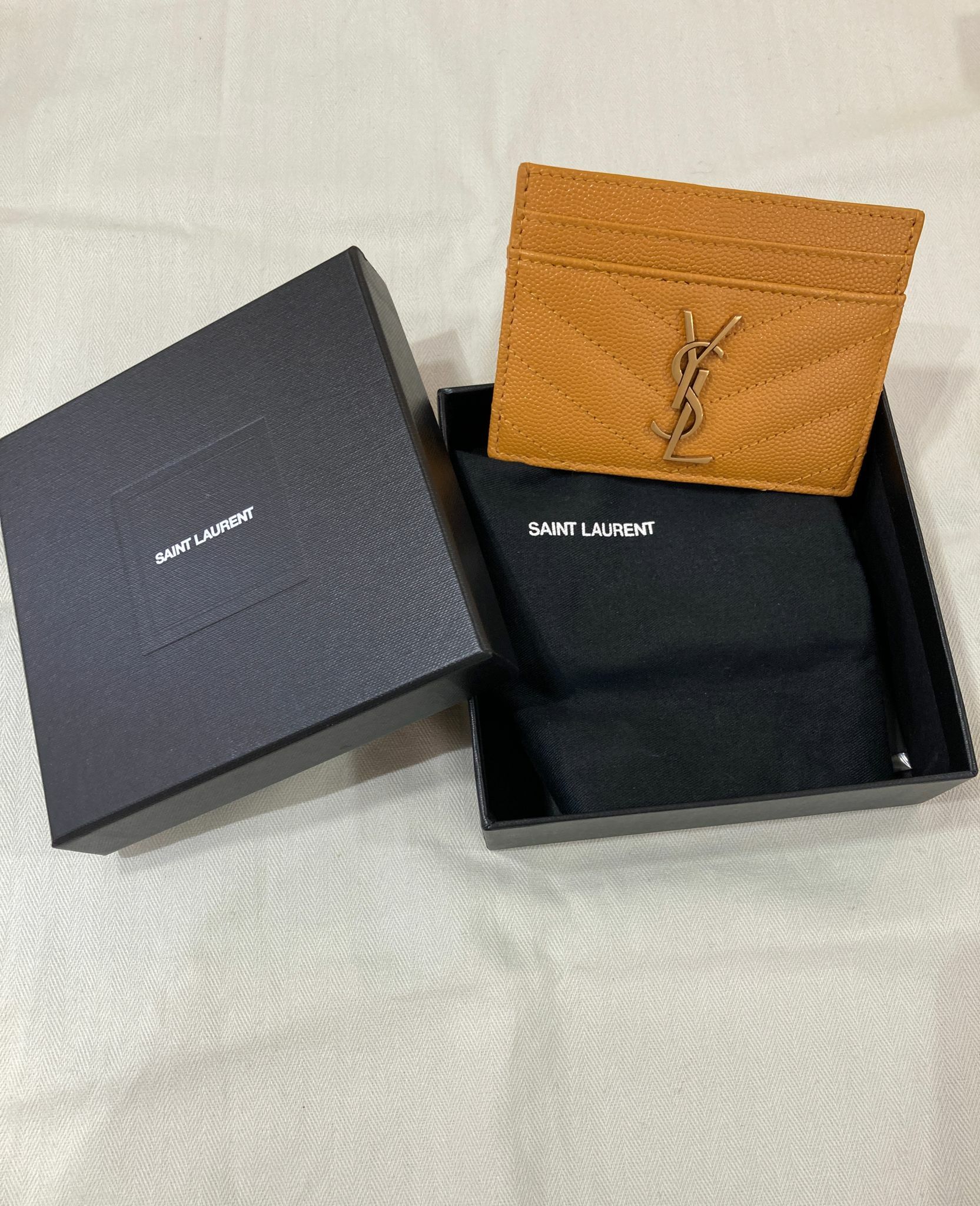 YSL 金棕色Card Holder