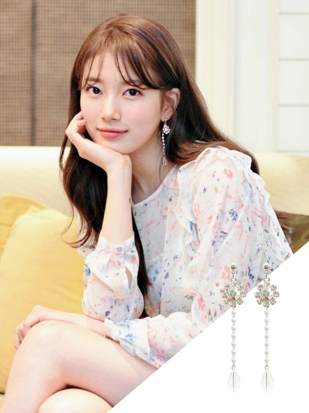 韓國WING BLING授權 祕密花園水鑽垂墜兩式耳環(秀智、娜璉同款)