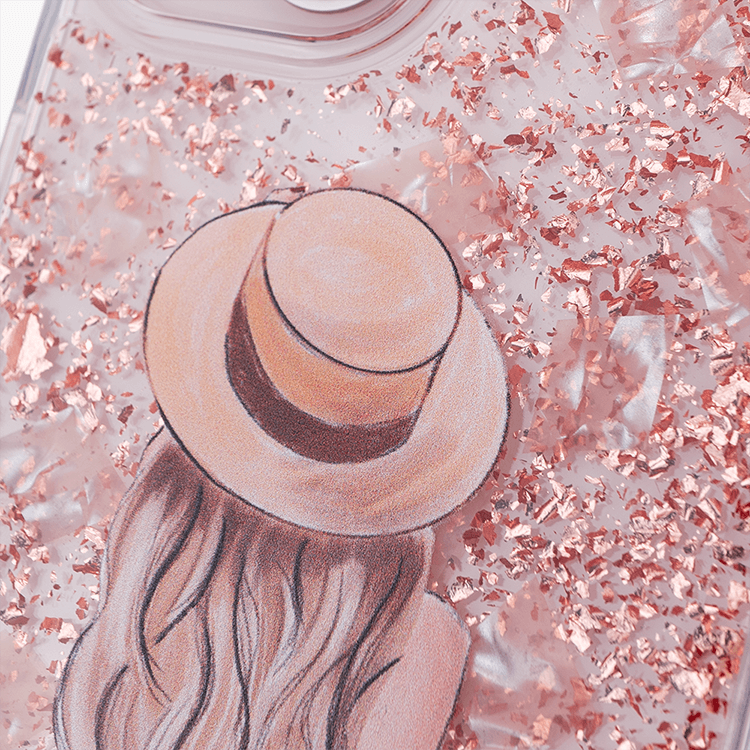 個性女孩 玫瑰金貝拉殼 - (訂製名字) iPhone客製化手機殼