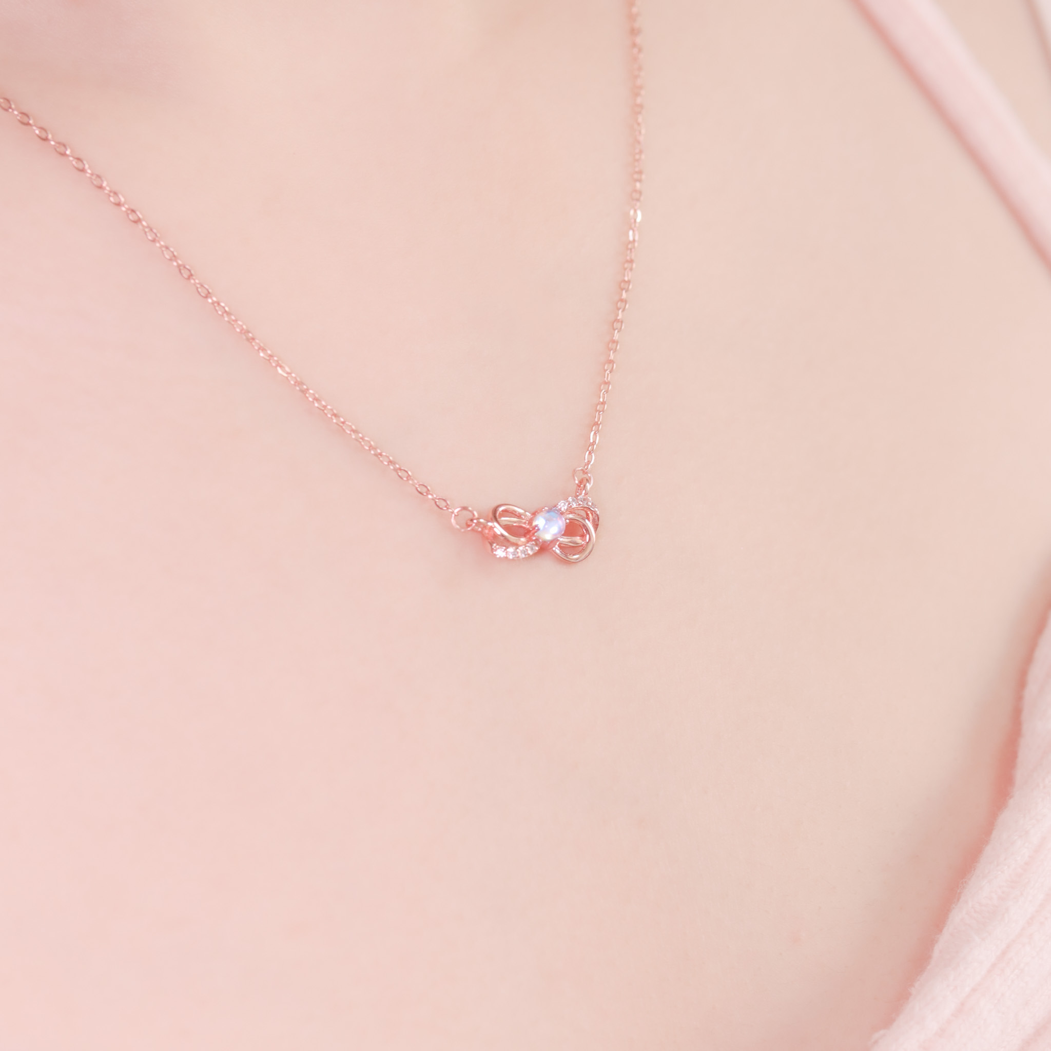 | 925純銀・厚鍍玫瑰金  | 來自極光的禮物項鍊 | NE1039 |