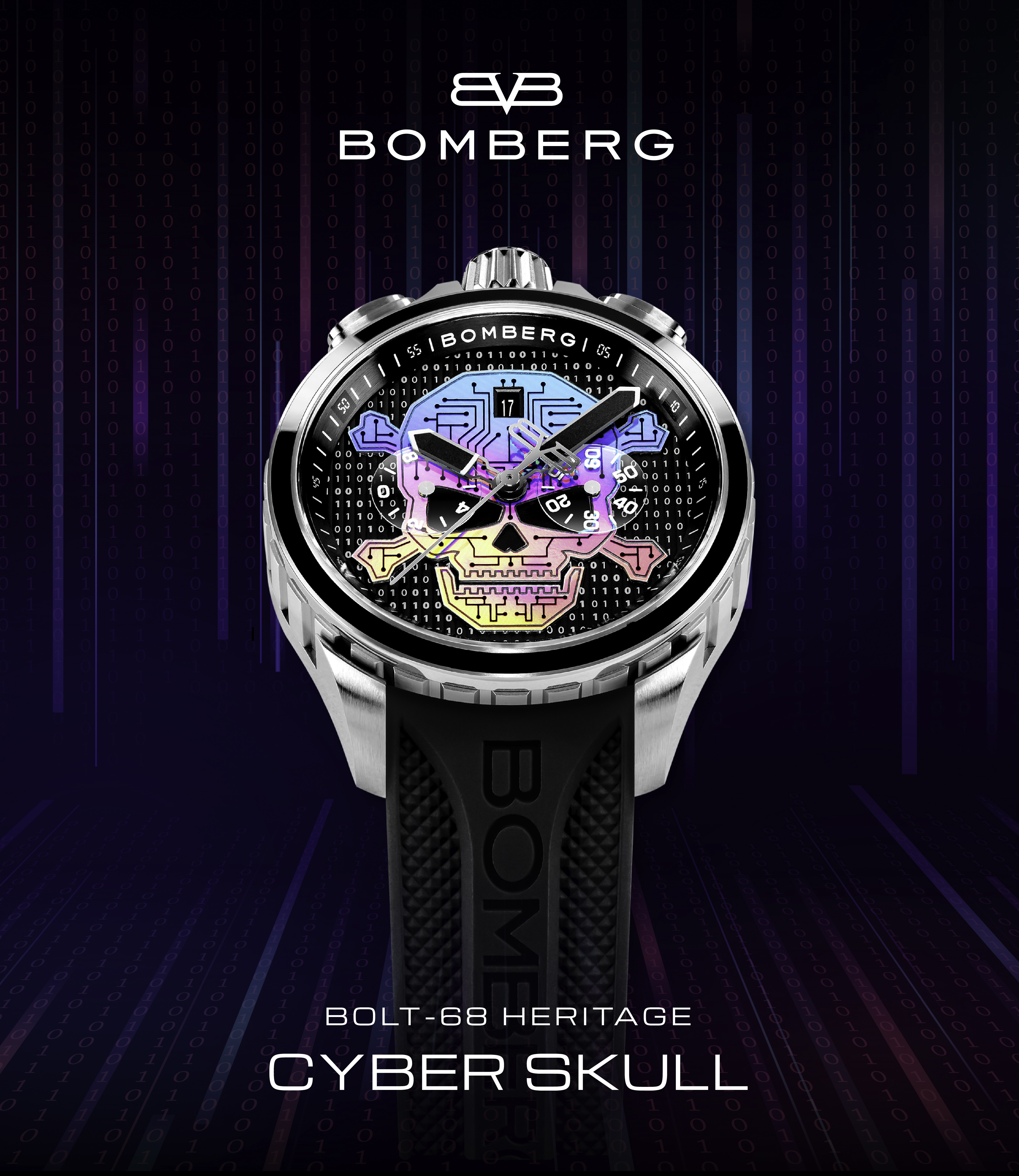BOLT-68 Heritage系列 數位骷髏腕錶
